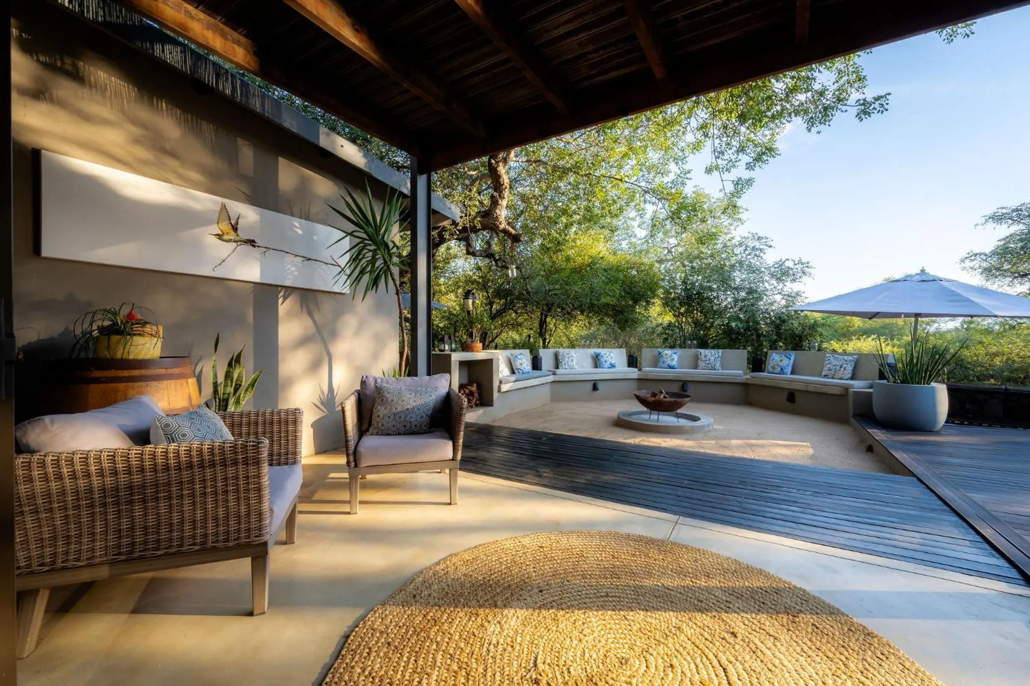 Patio in Rafiki Bush Lodge