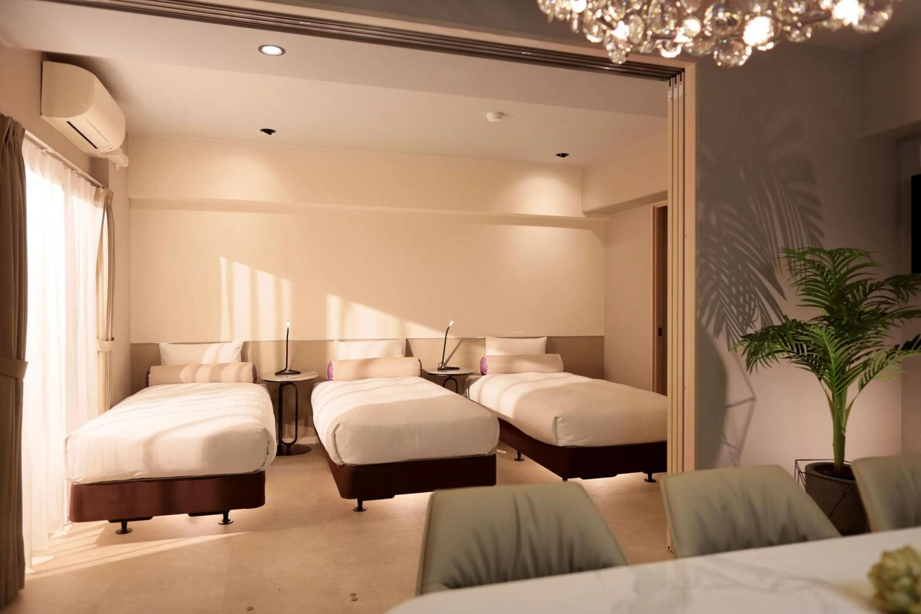 Photo of the whole room, Bed in Dotombori Crystal Hotel 3