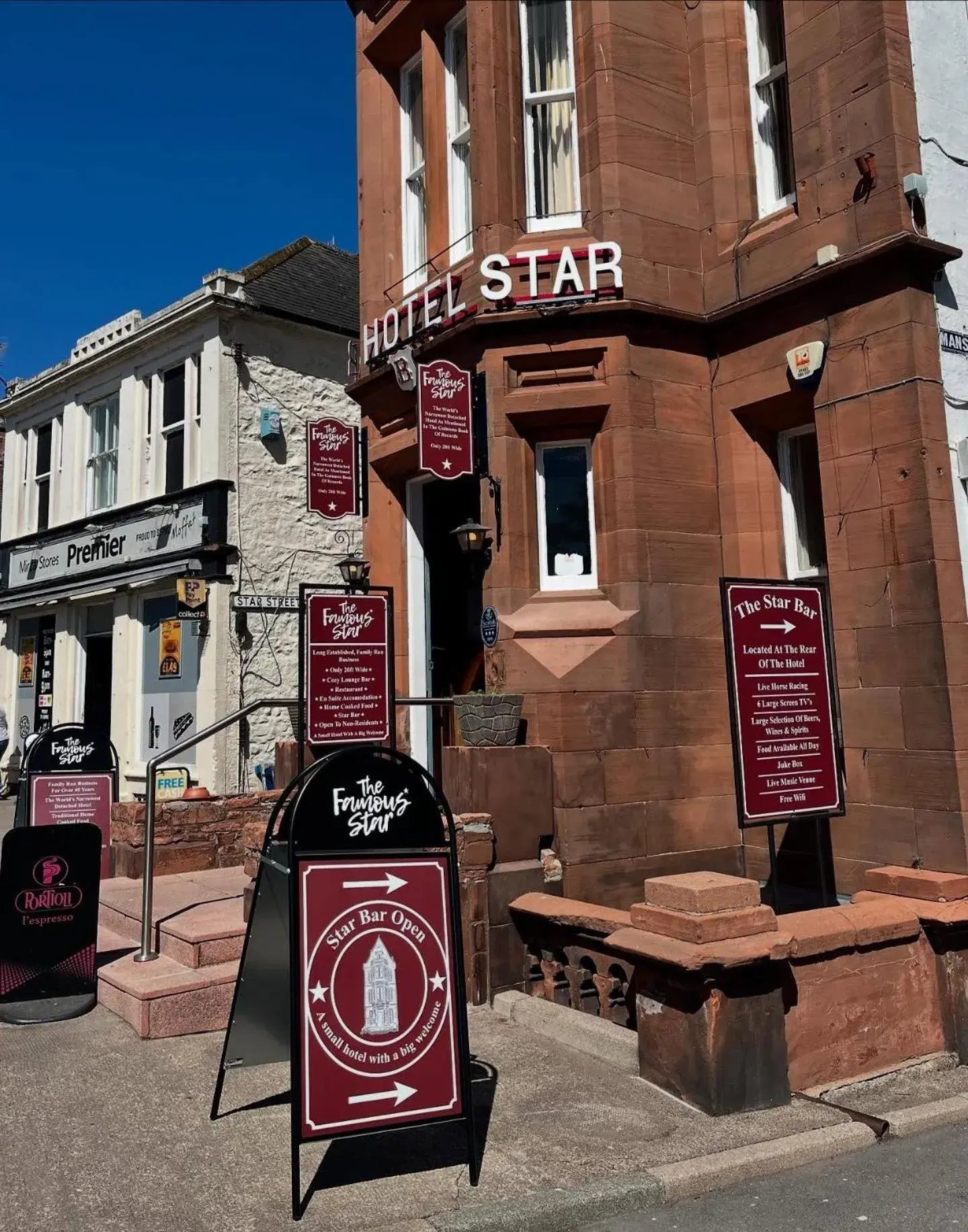 Facade/entrance in The Famous Star Hotel Moffat Facade/entrance in The Famous Star Hotel Moffat