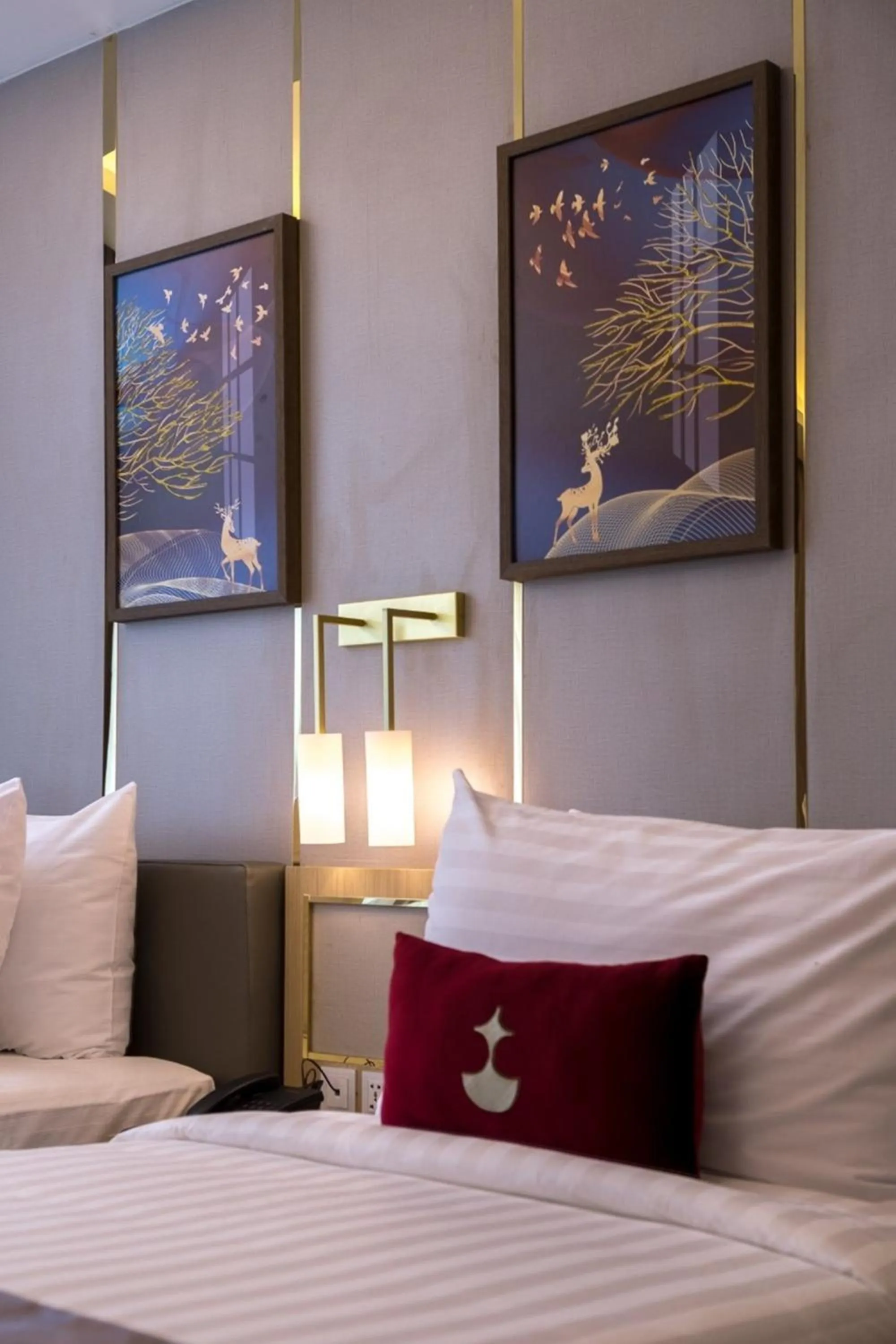 Bed in Elegant Airport Hotel