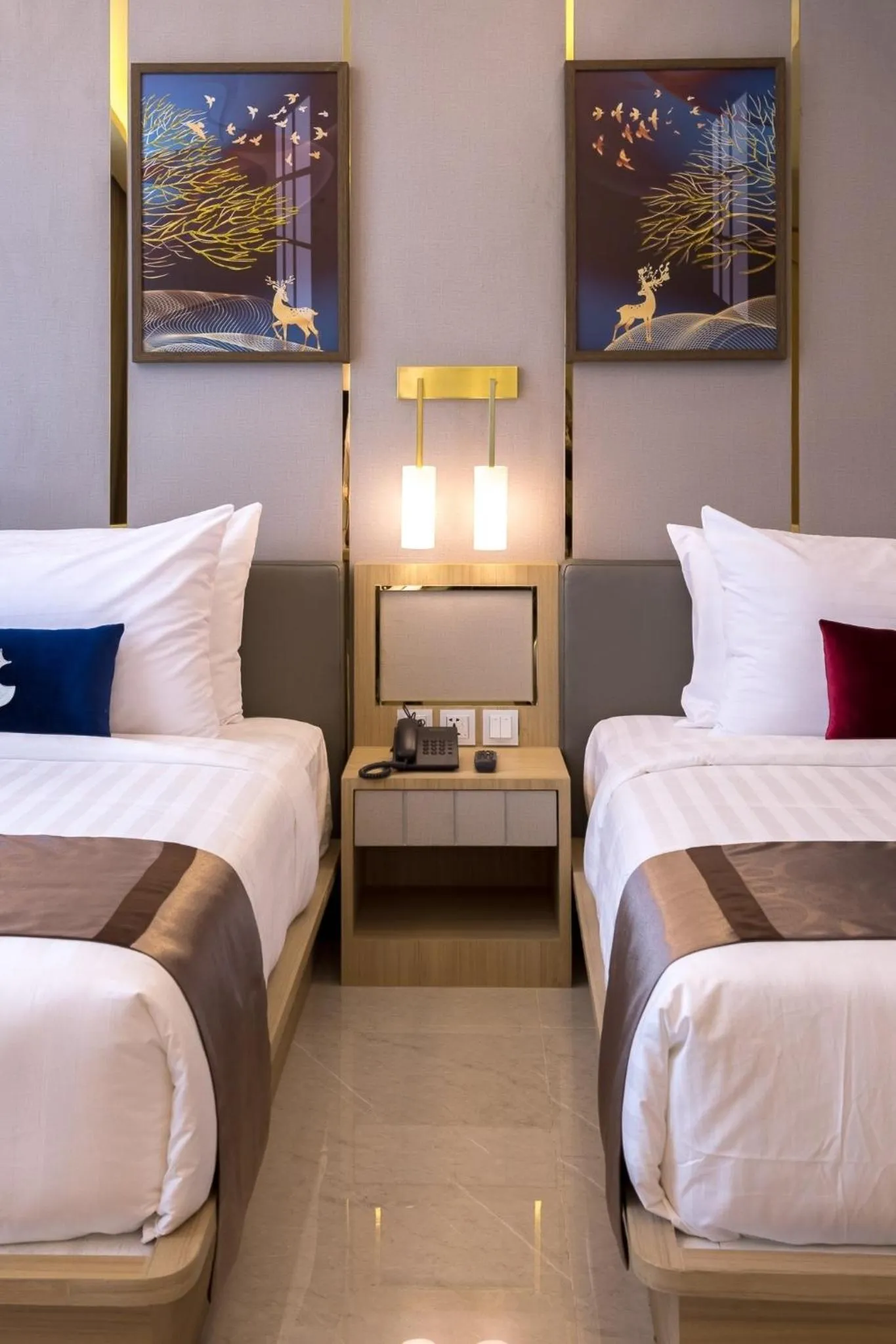 Bed in Elegant Airport Hotel