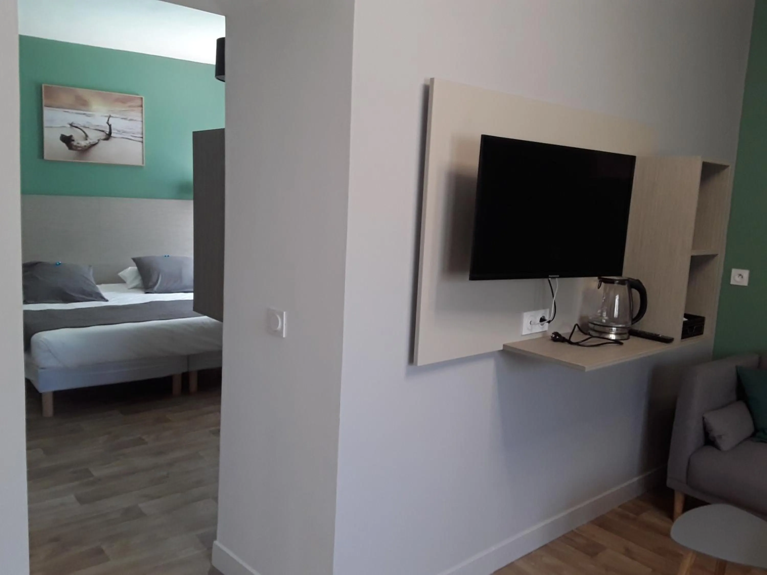 Bed in Hôtel Du Viaduc