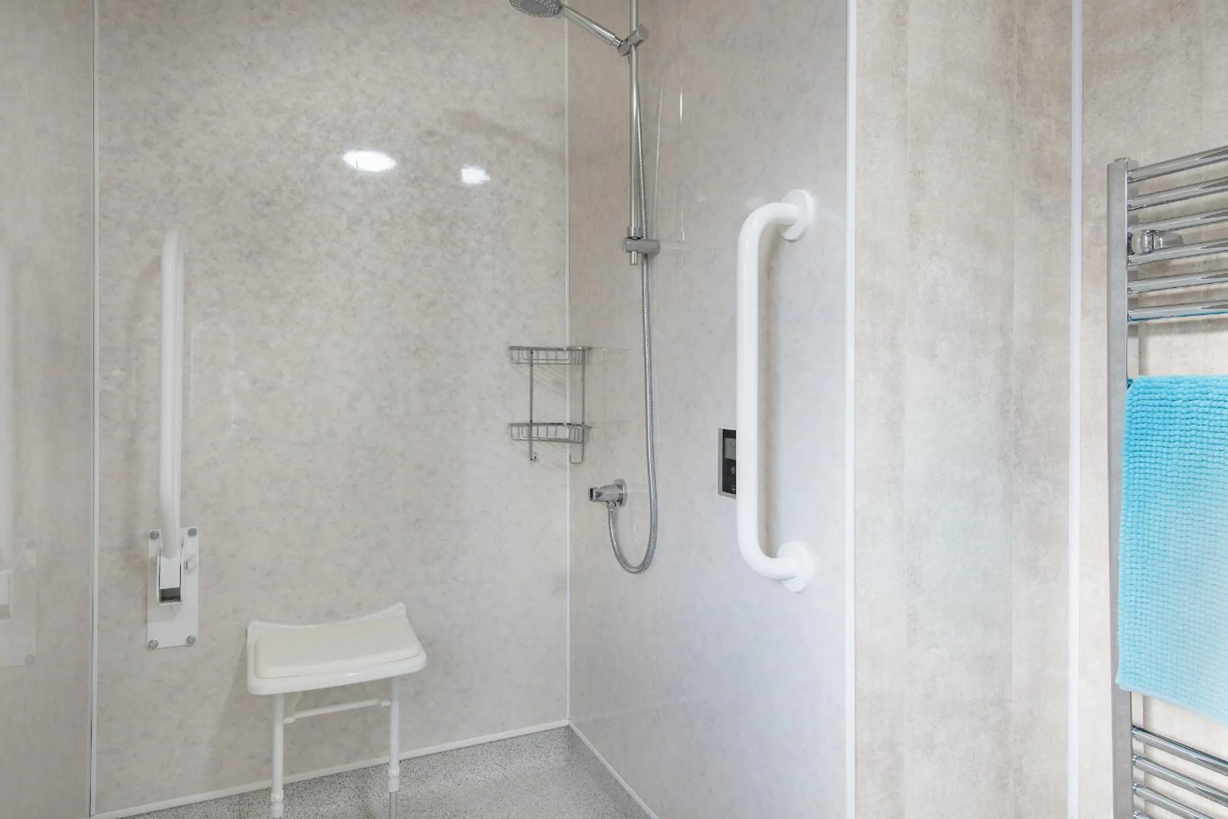 Shower in Brown Rigg Guest Rooms