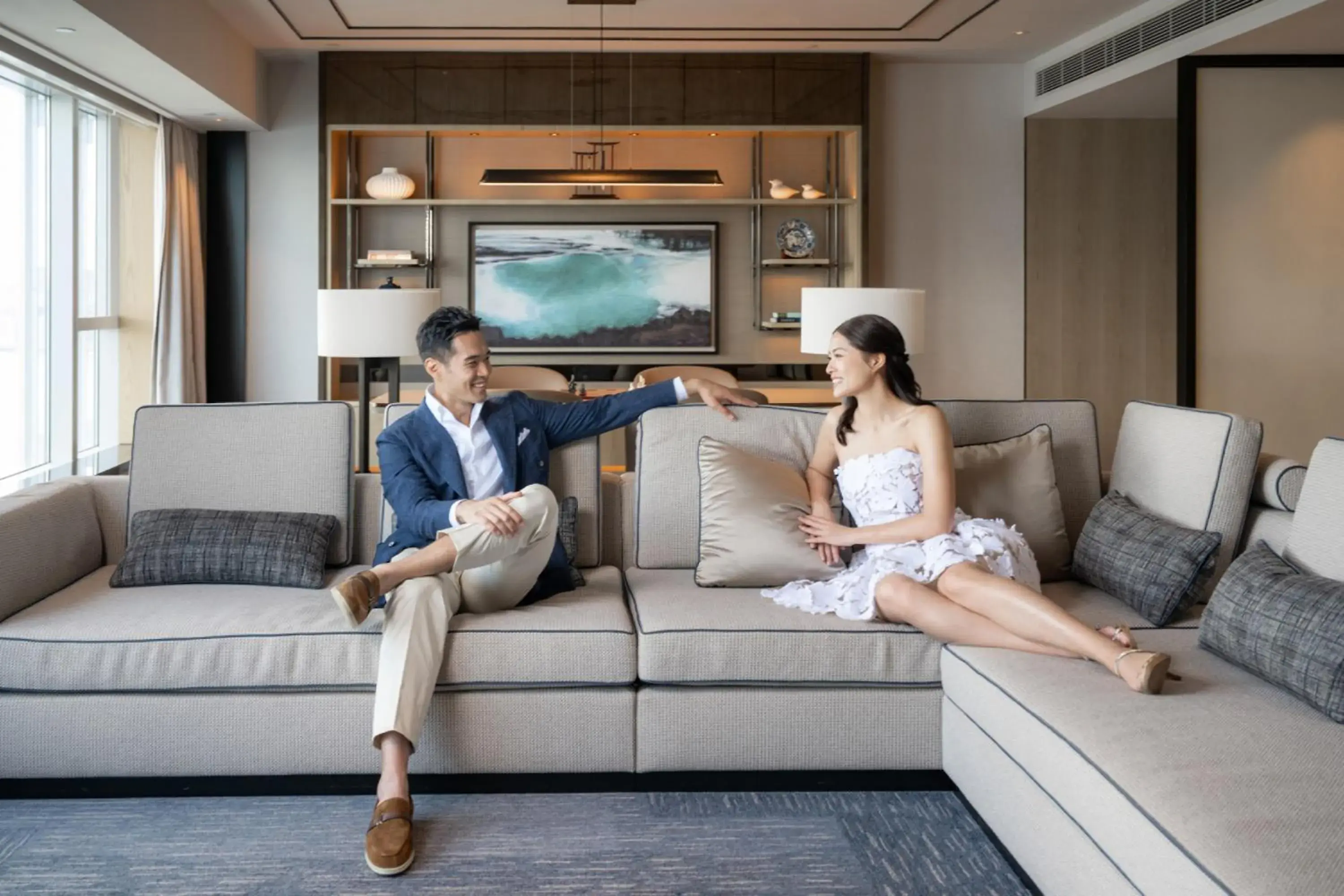 Living room in Four Seasons Hotel Hong Kong Living room in Four Seasons Hotel Hong Kong