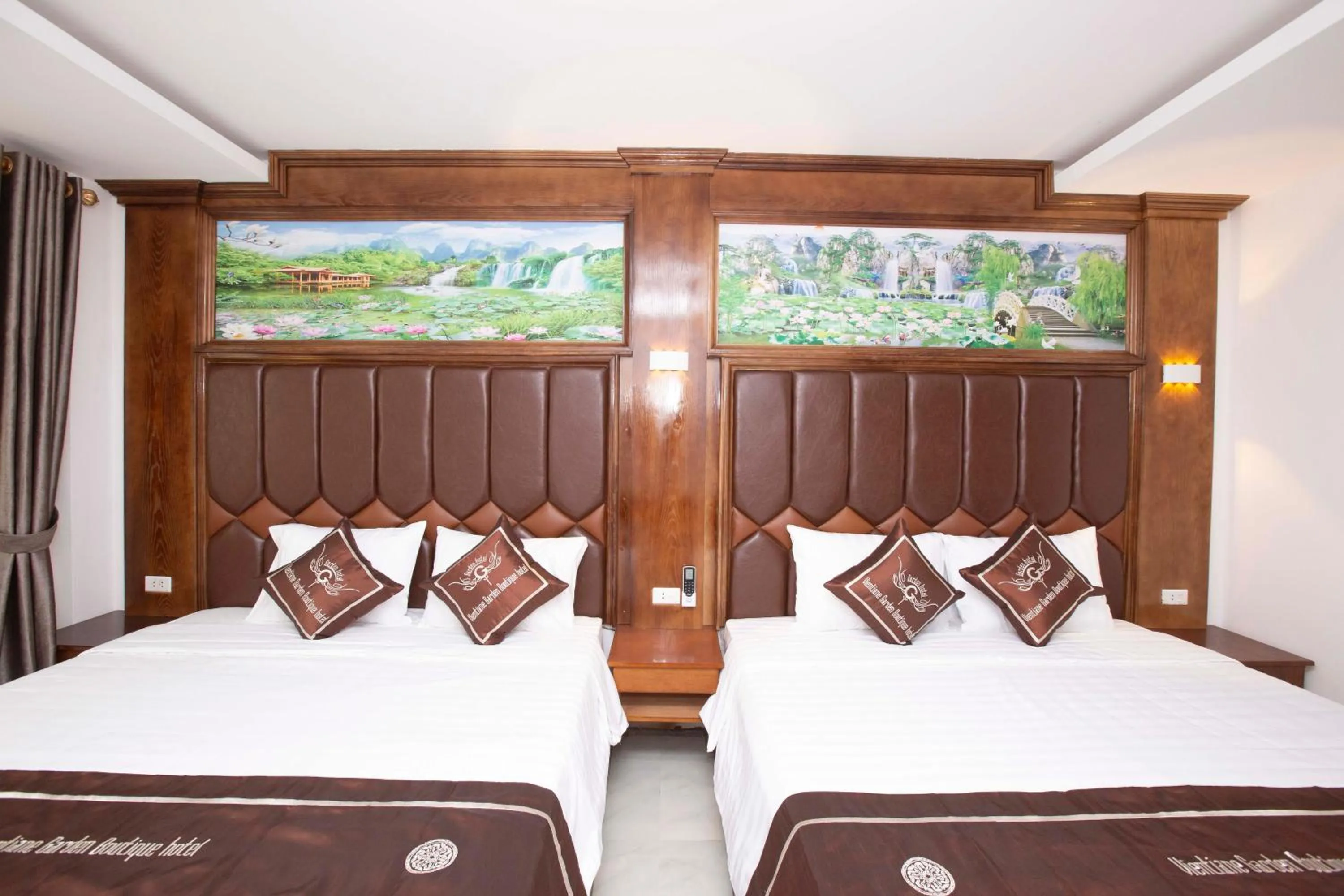 Decorative detail, Bed in Vientiane Garden Villa Hotel