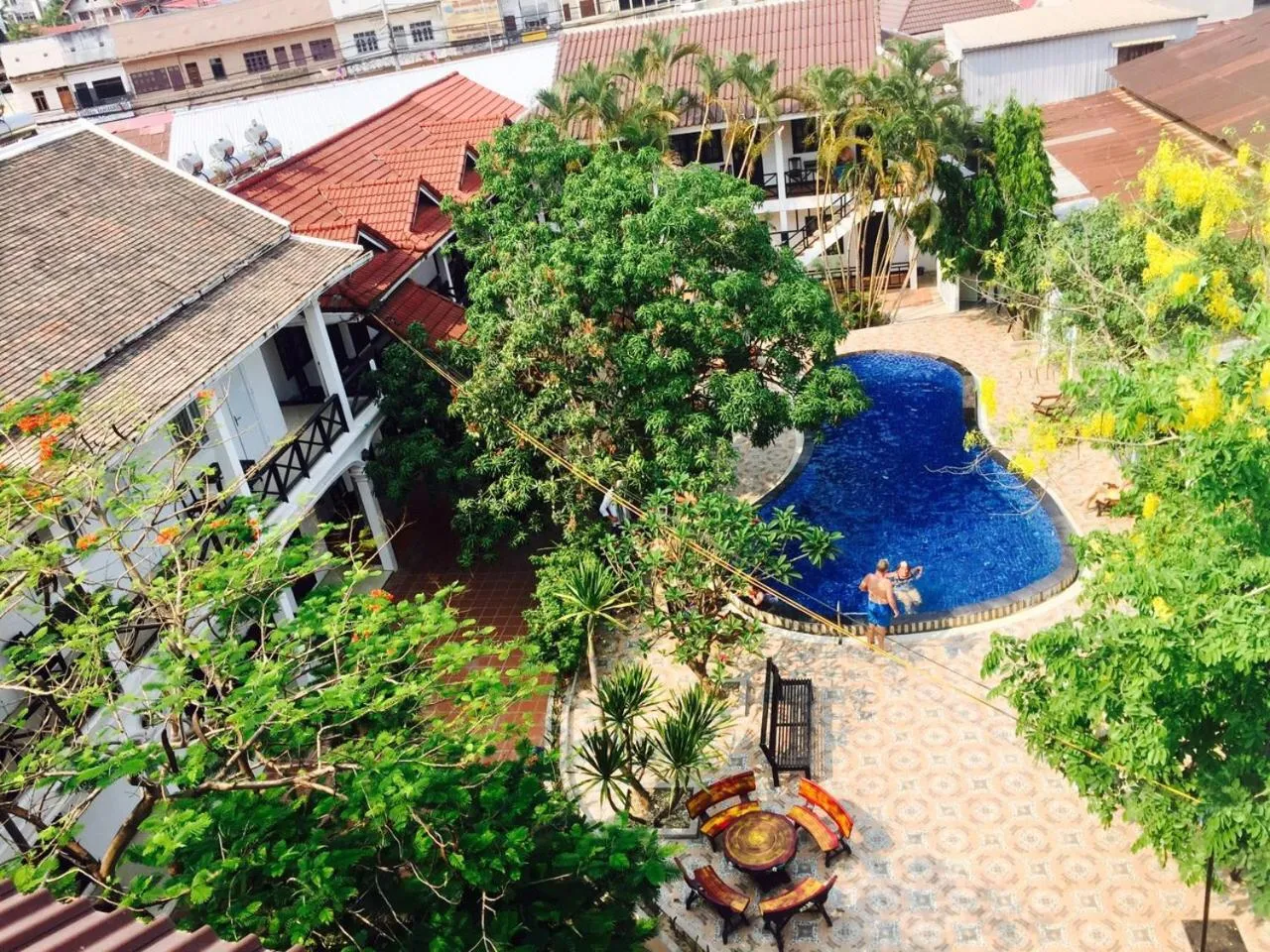 Pool view in Vientiane Garden Villa Hotel