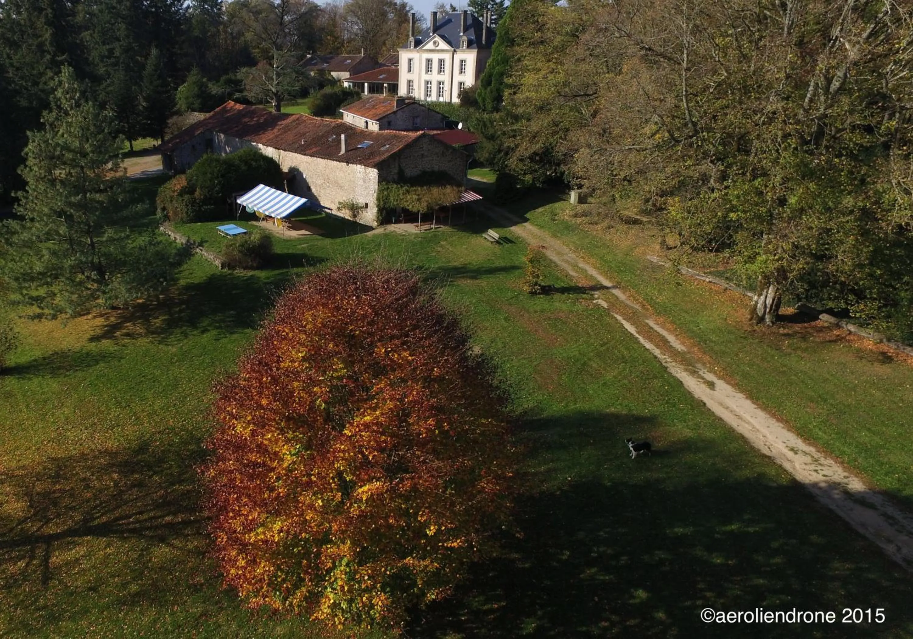 Bird's eye view in Chambre d’hôtes de Vauguenige