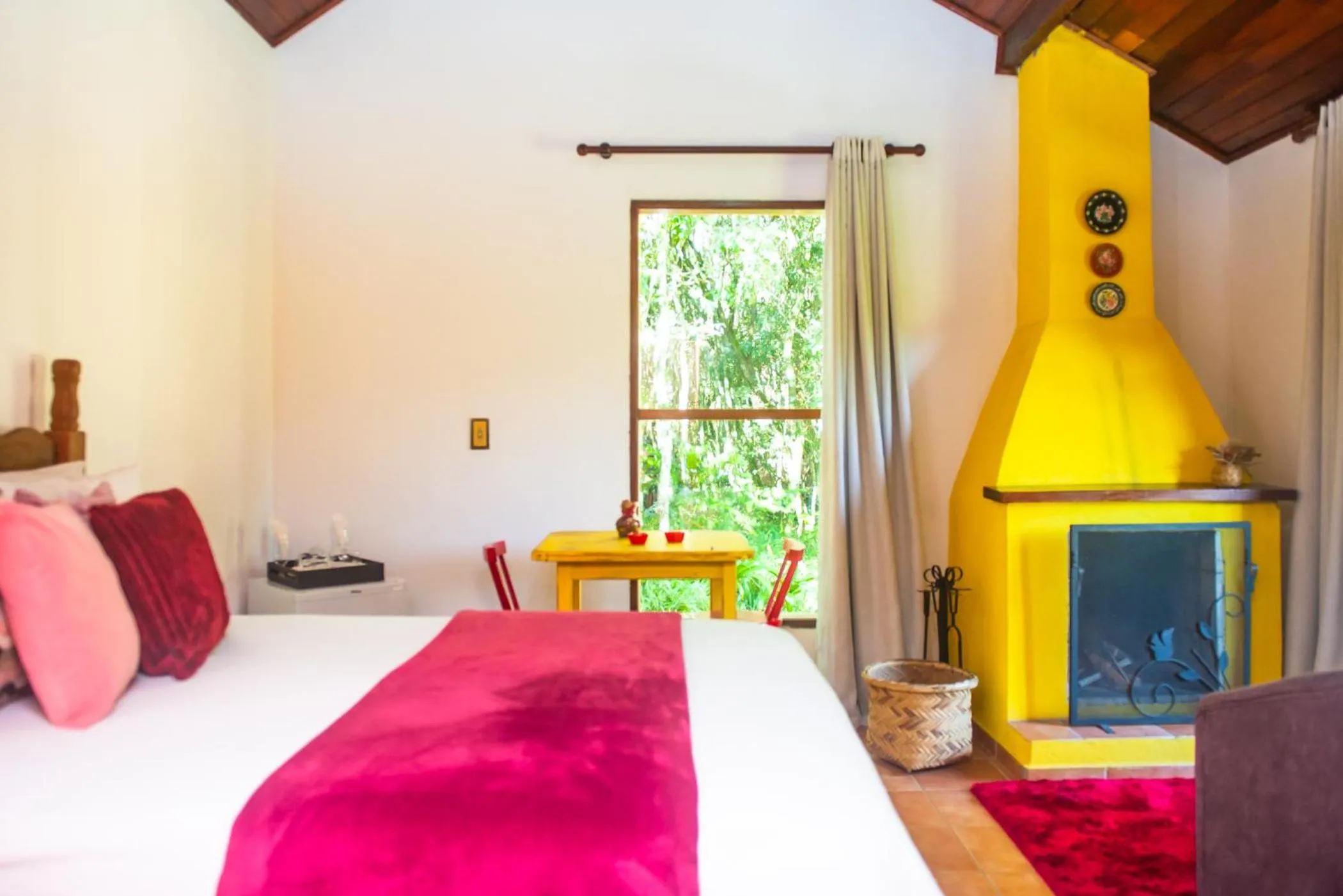 Bed in Chalés Recanto da cachoeira