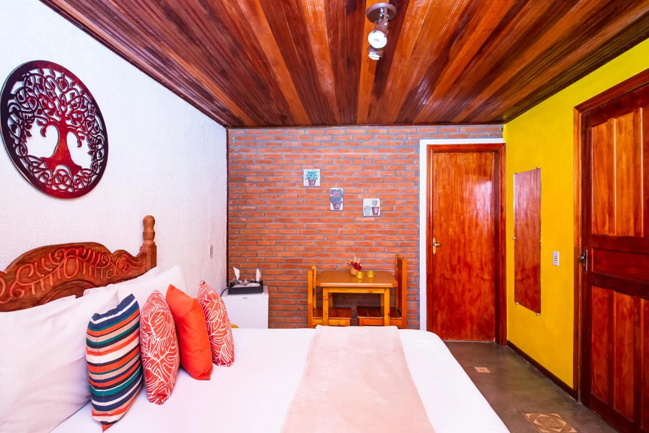 Bed in Chalés Recanto da cachoeira