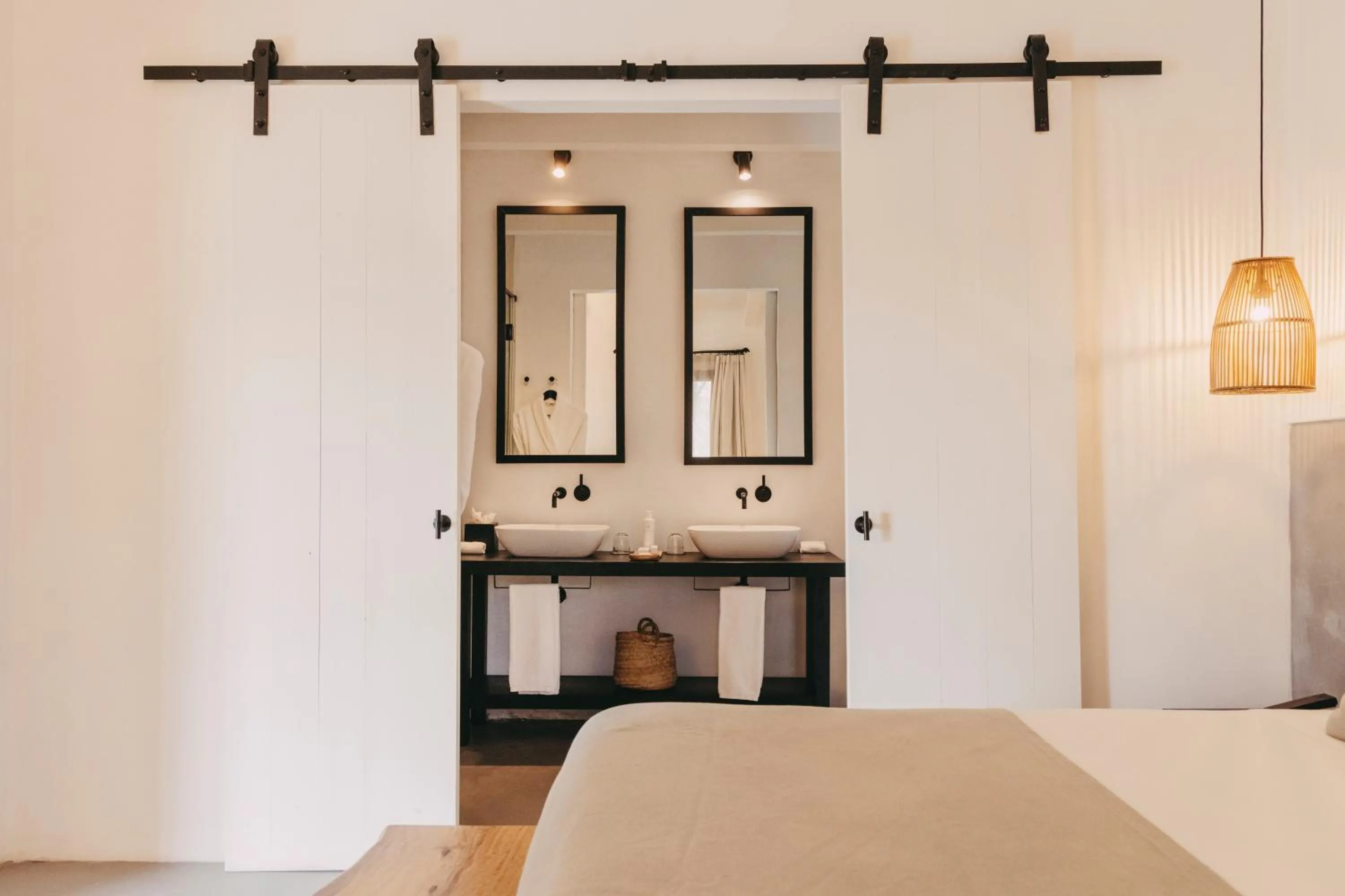 Bathroom, Bed in Finca Serena Mallorca, Small Luxury Hotels