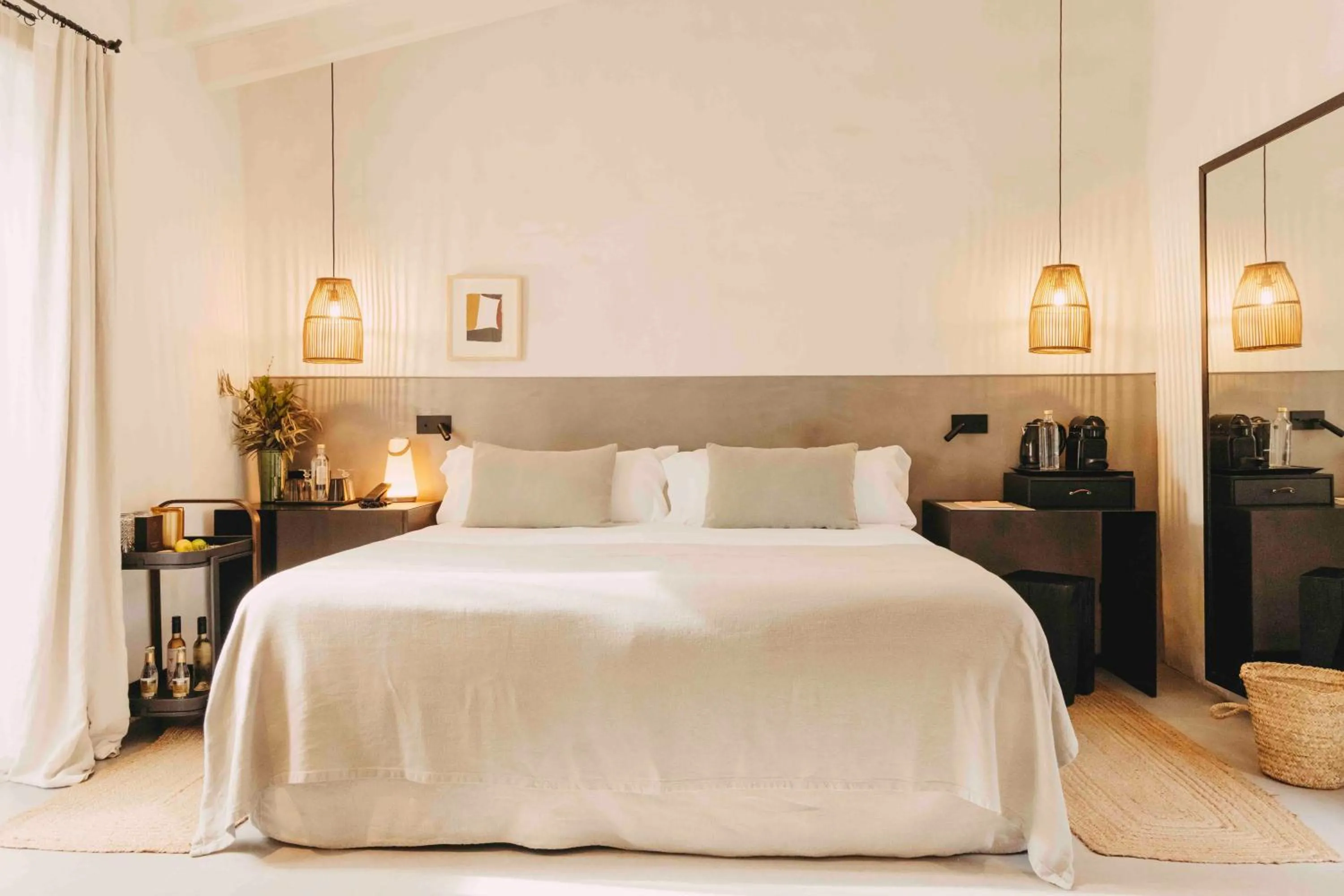 Bedroom, Bed in Finca Serena Mallorca, Small Luxury Hotels