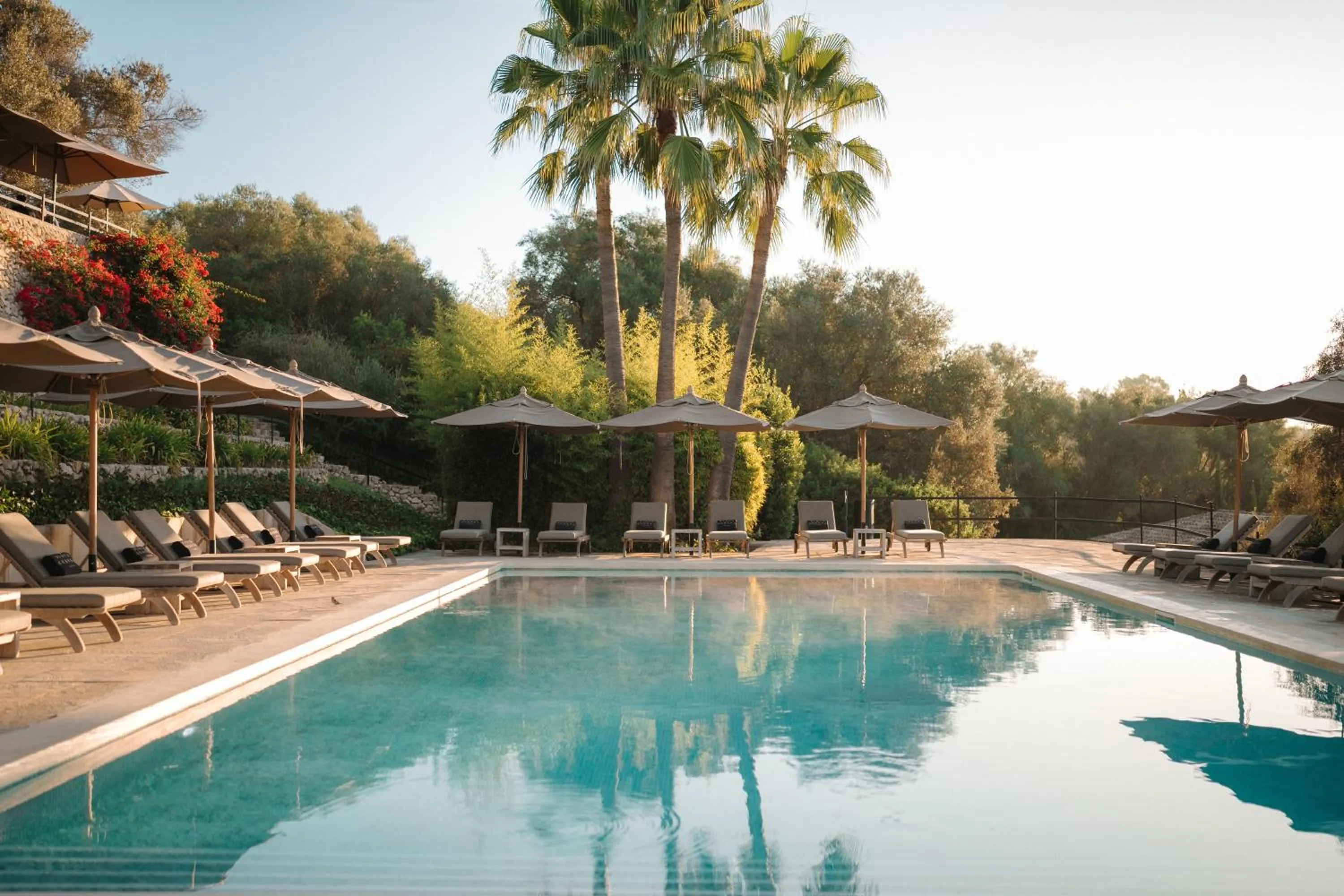 Pool view in Finca Serena Mallorca, Small Luxury Hotels