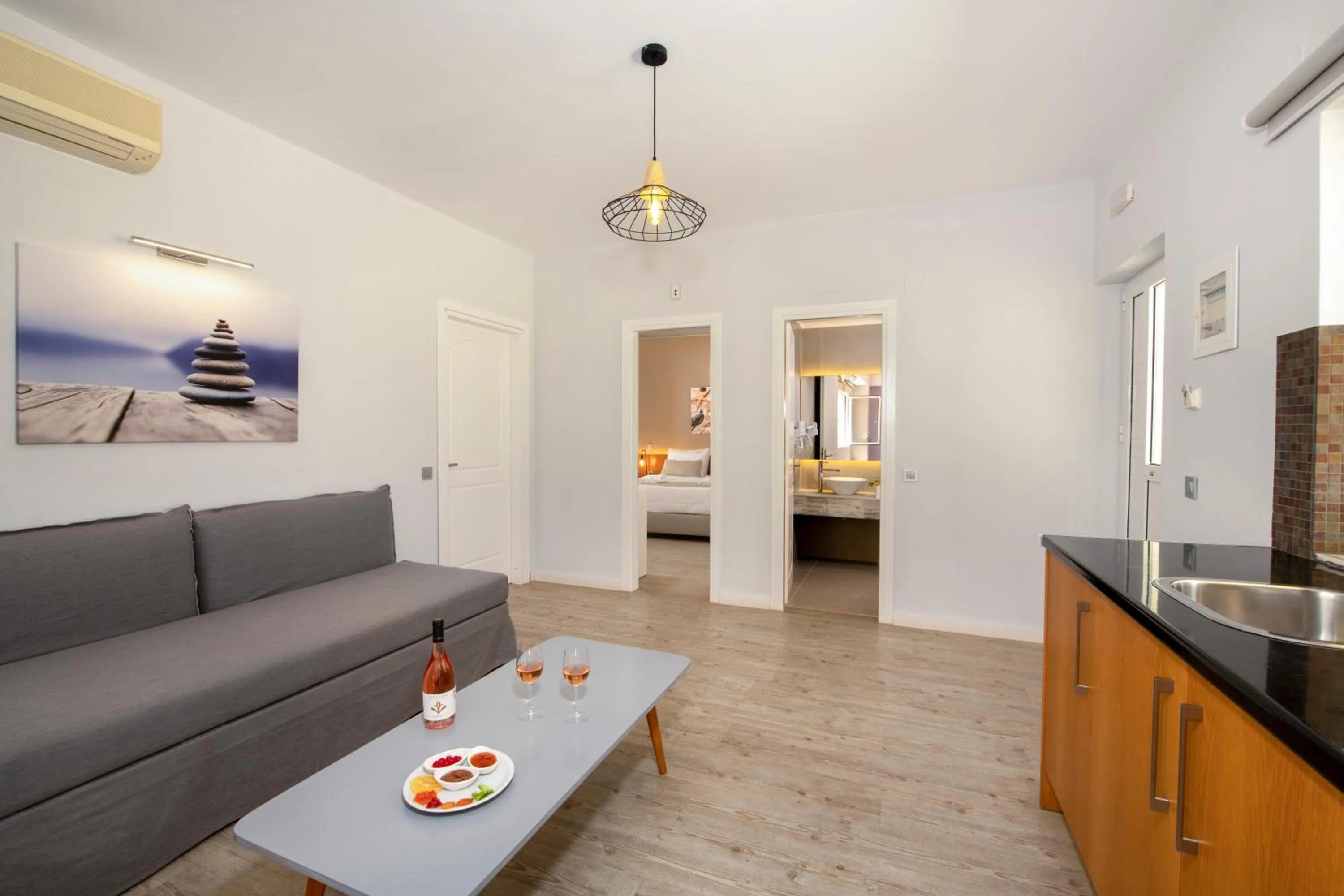 Seating area in Balos Beach