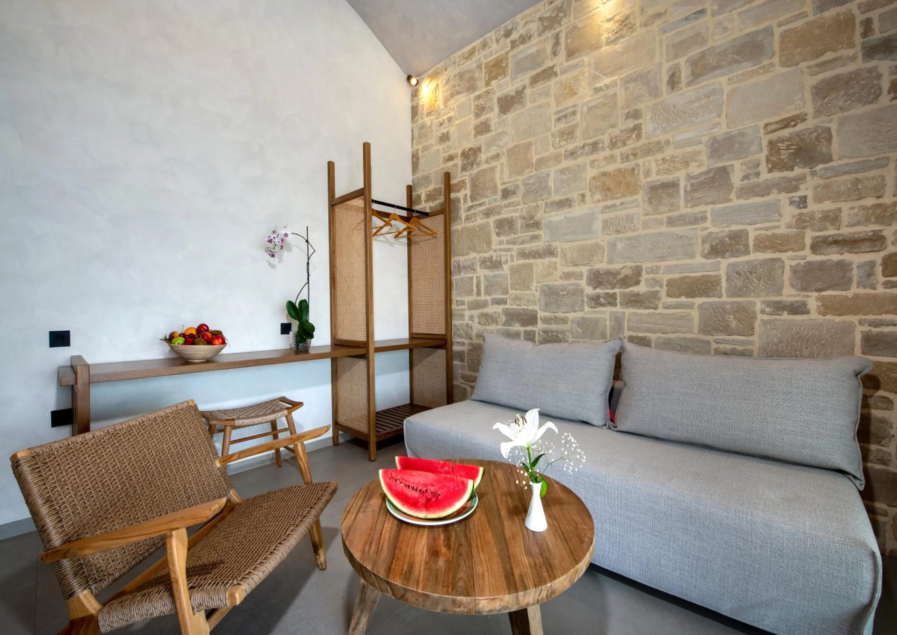 Seating area in Balos Beach