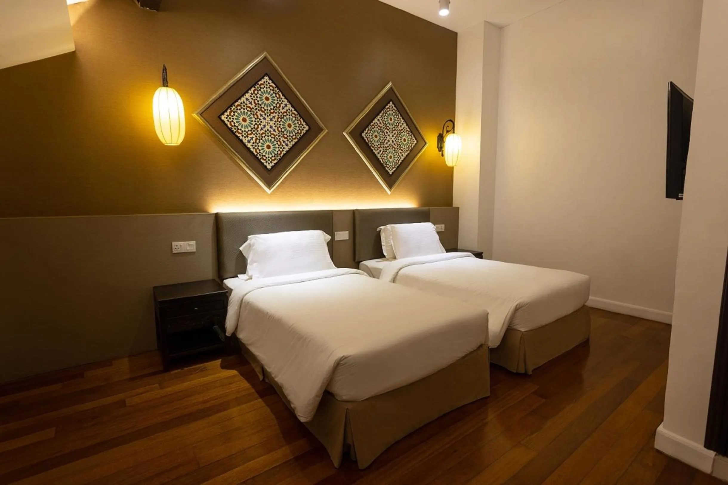 Bed in Hotel Puri Melaka