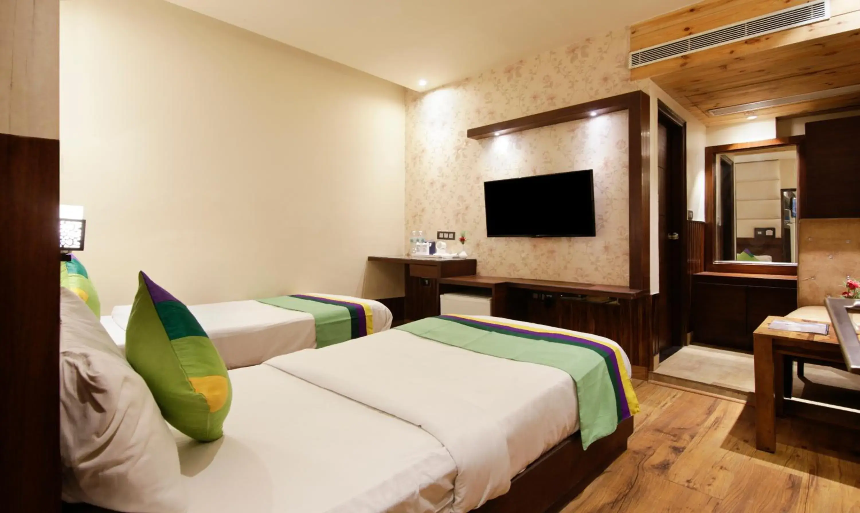 Bed in Treebo Punjabi Nature Residency, Near Faridabad Railway Station Bed in Treebo Punjabi Nature Residency, Near Faridabad Railway Station