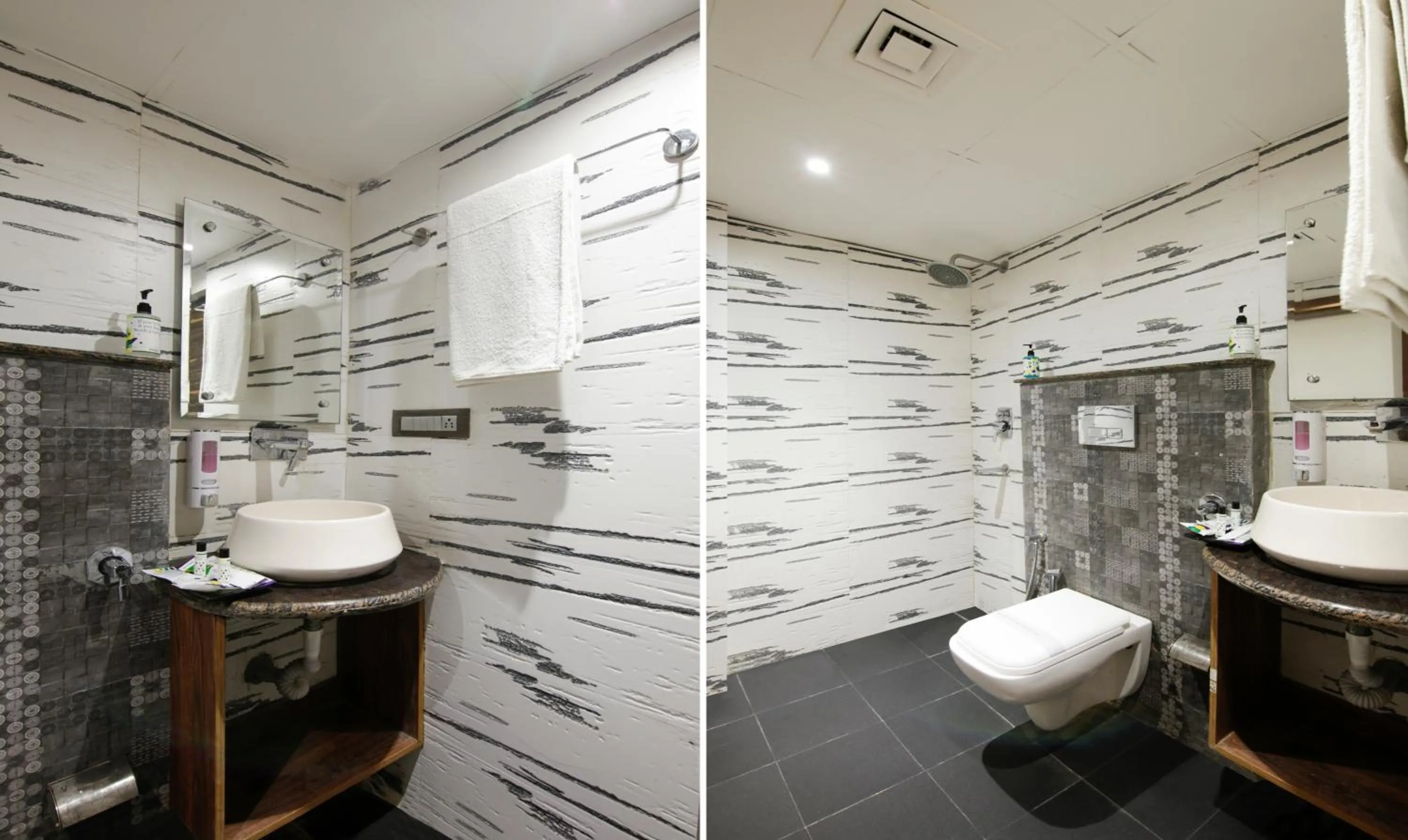 Toilet in Treebo Punjabi Nature Residency, Near Faridabad Railway Station