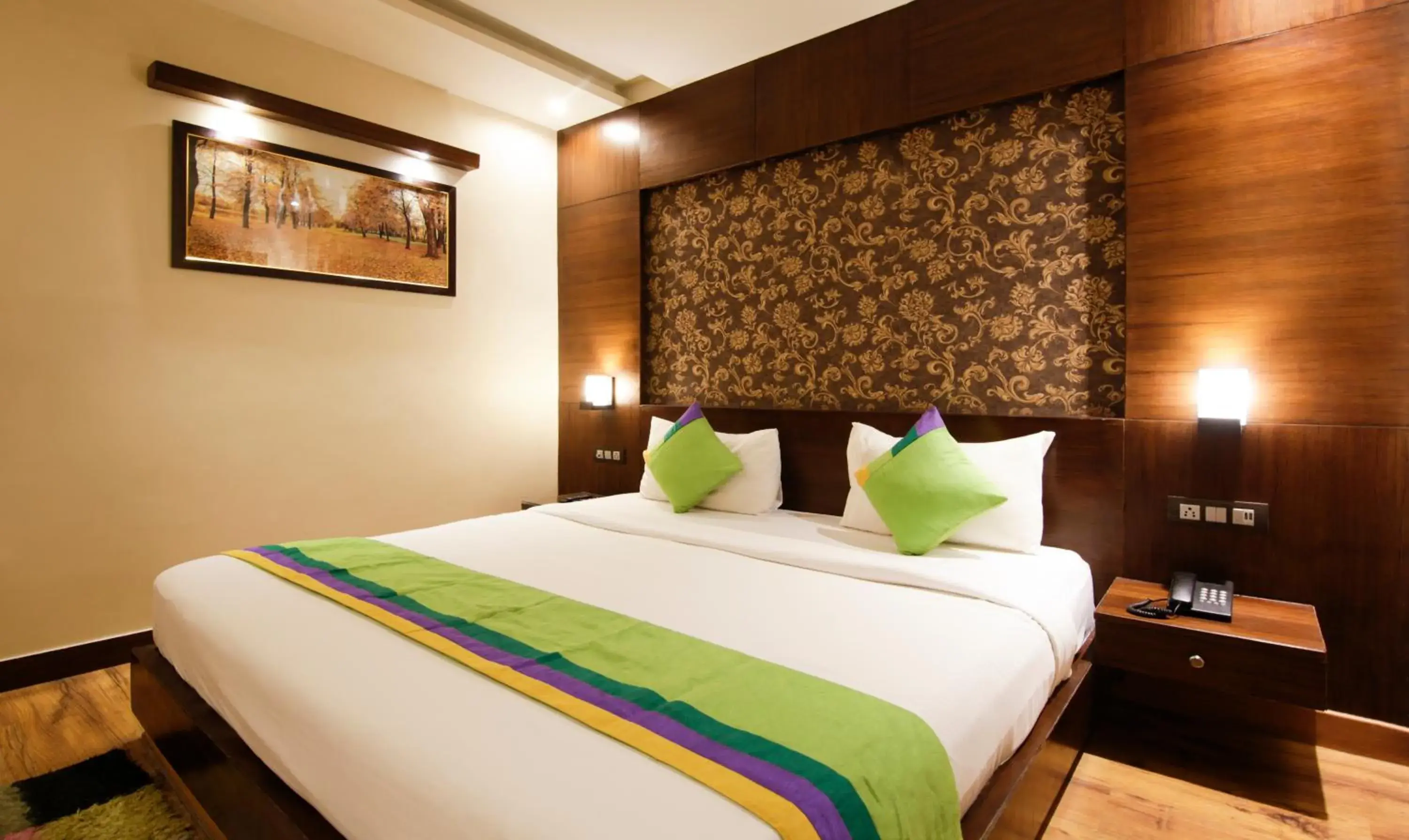 Bed in Treebo Punjabi Nature Residency, Near Faridabad Railway Station Bed in Treebo Punjabi Nature Residency, Near Faridabad Railway Station