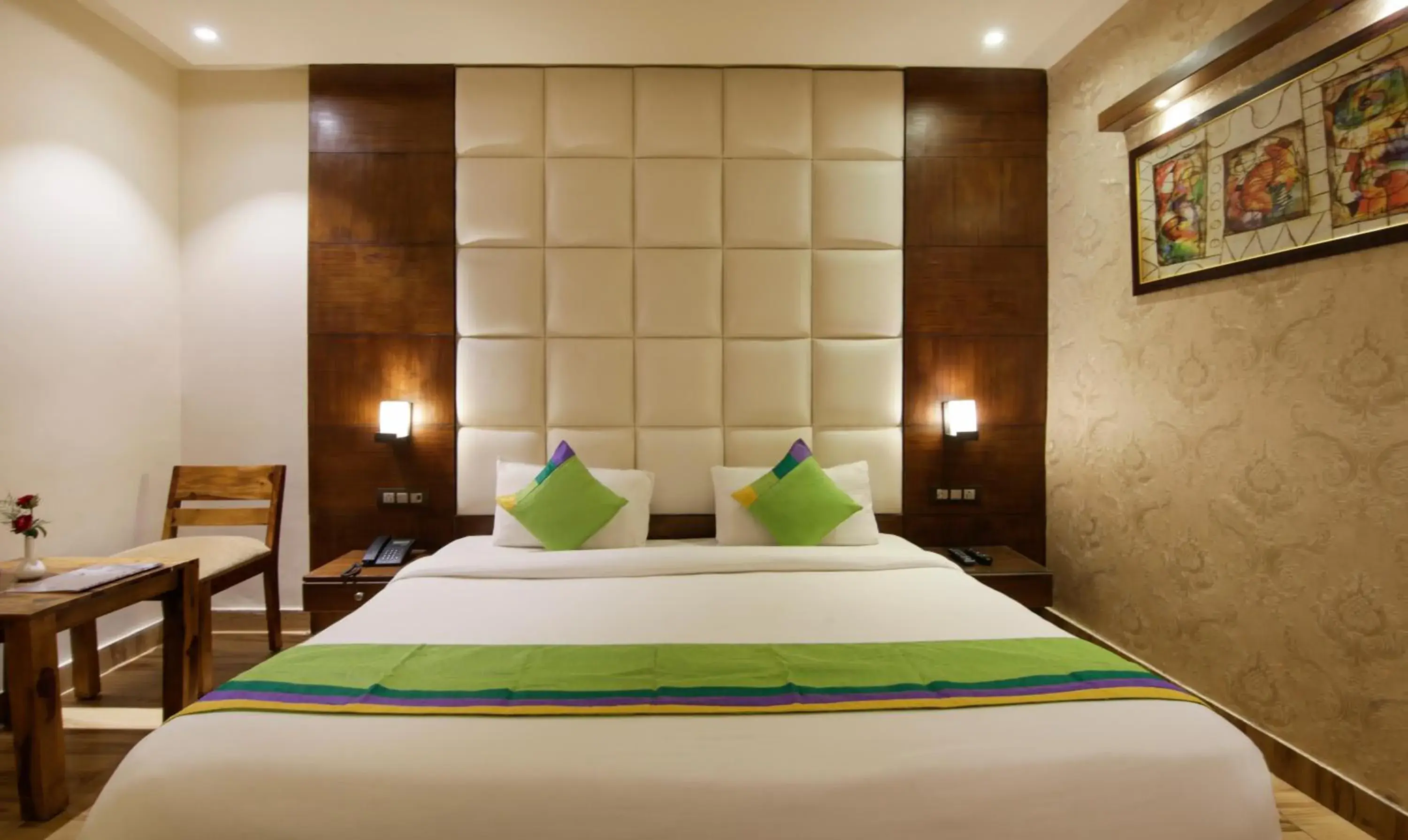 Bed in Treebo Punjabi Nature Residency, Near Faridabad Railway Station Bed in Treebo Punjabi Nature Residency, Near Faridabad Railway Station