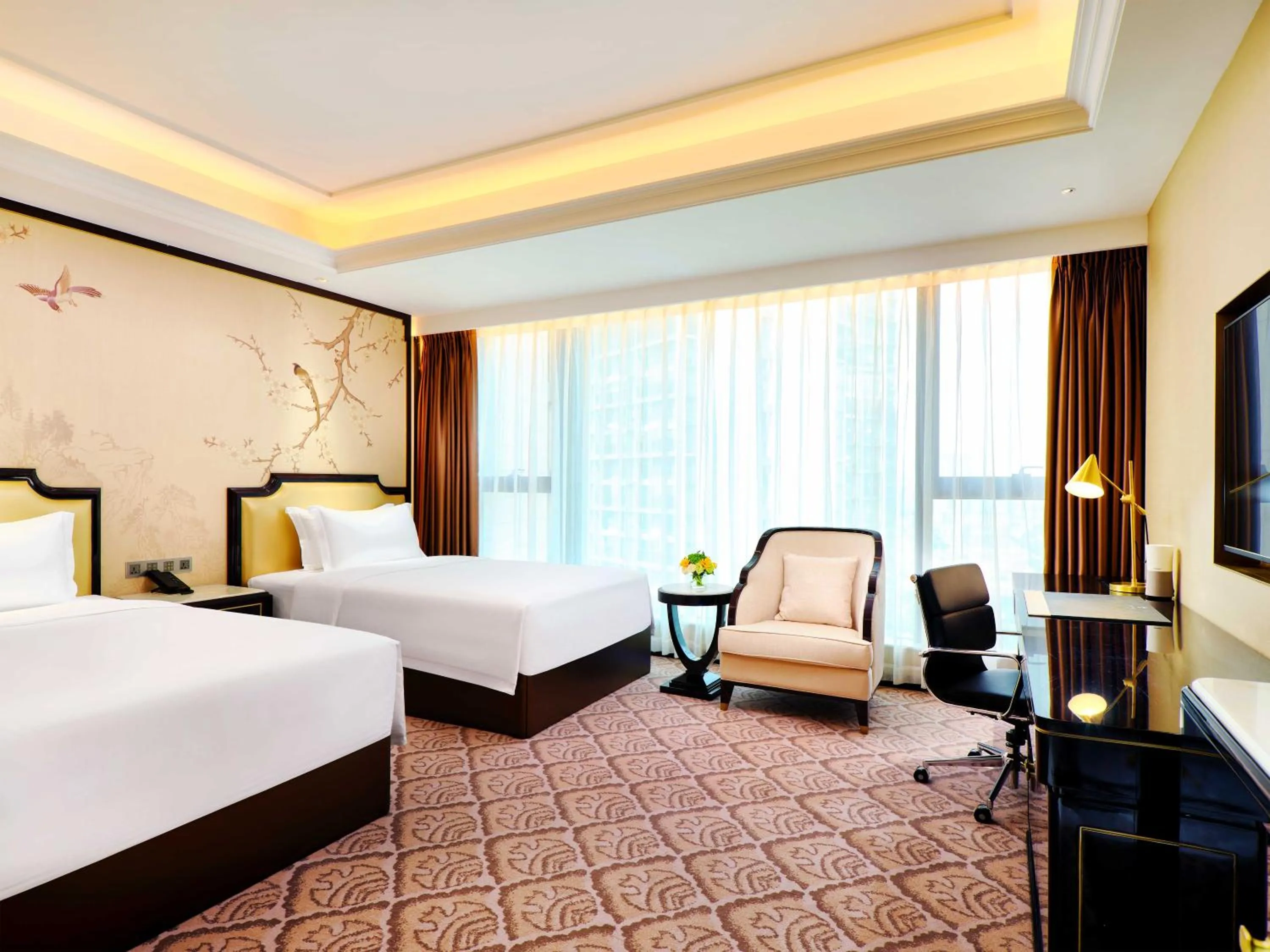 Bed in The Yun Hotel Foshan Nanhai