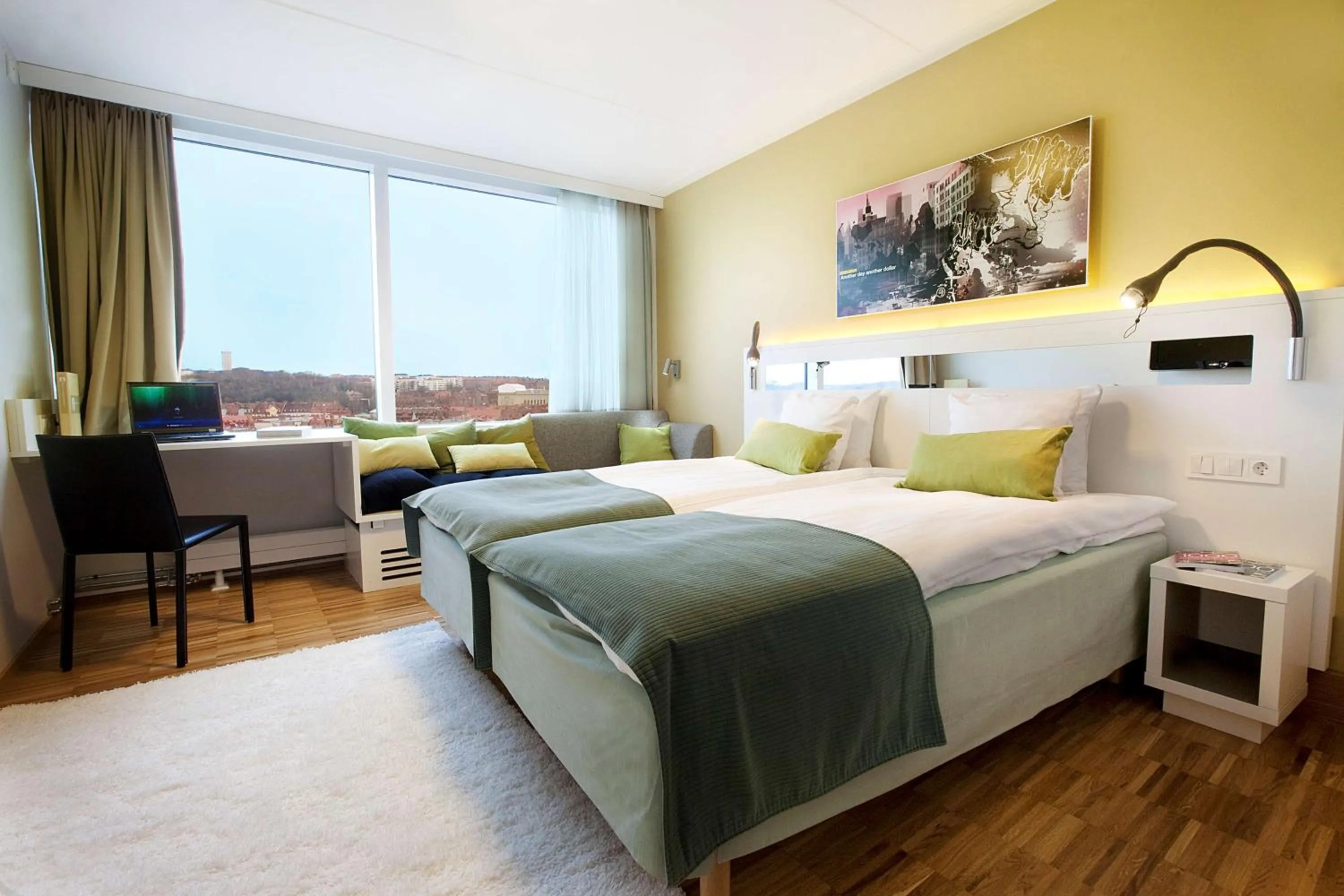 Bedroom, Bed in Scandic Opalen