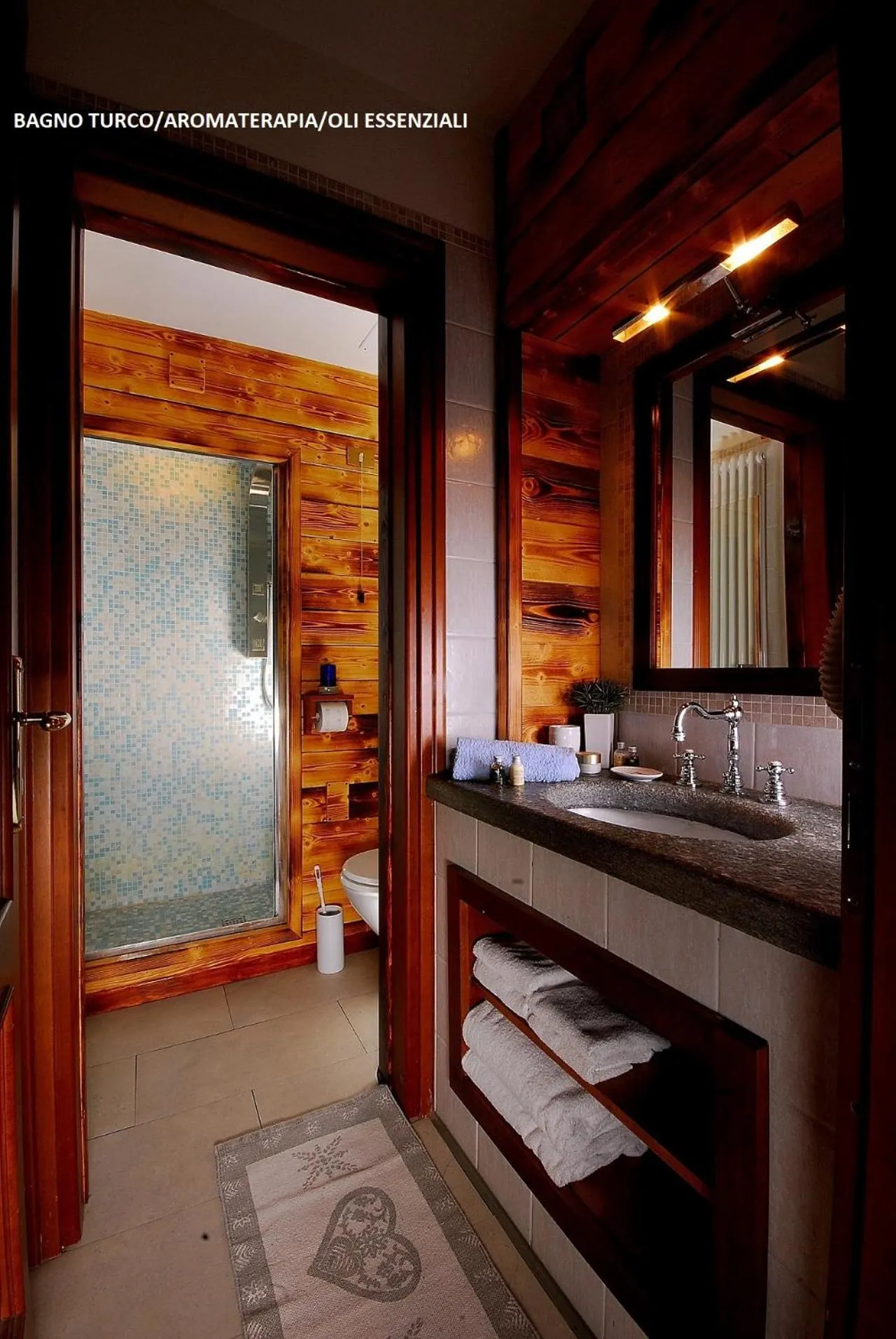 Bathroom in Aparthotel Foyer d'antan SUITE con caminetto hammam o vasca idromassaggio