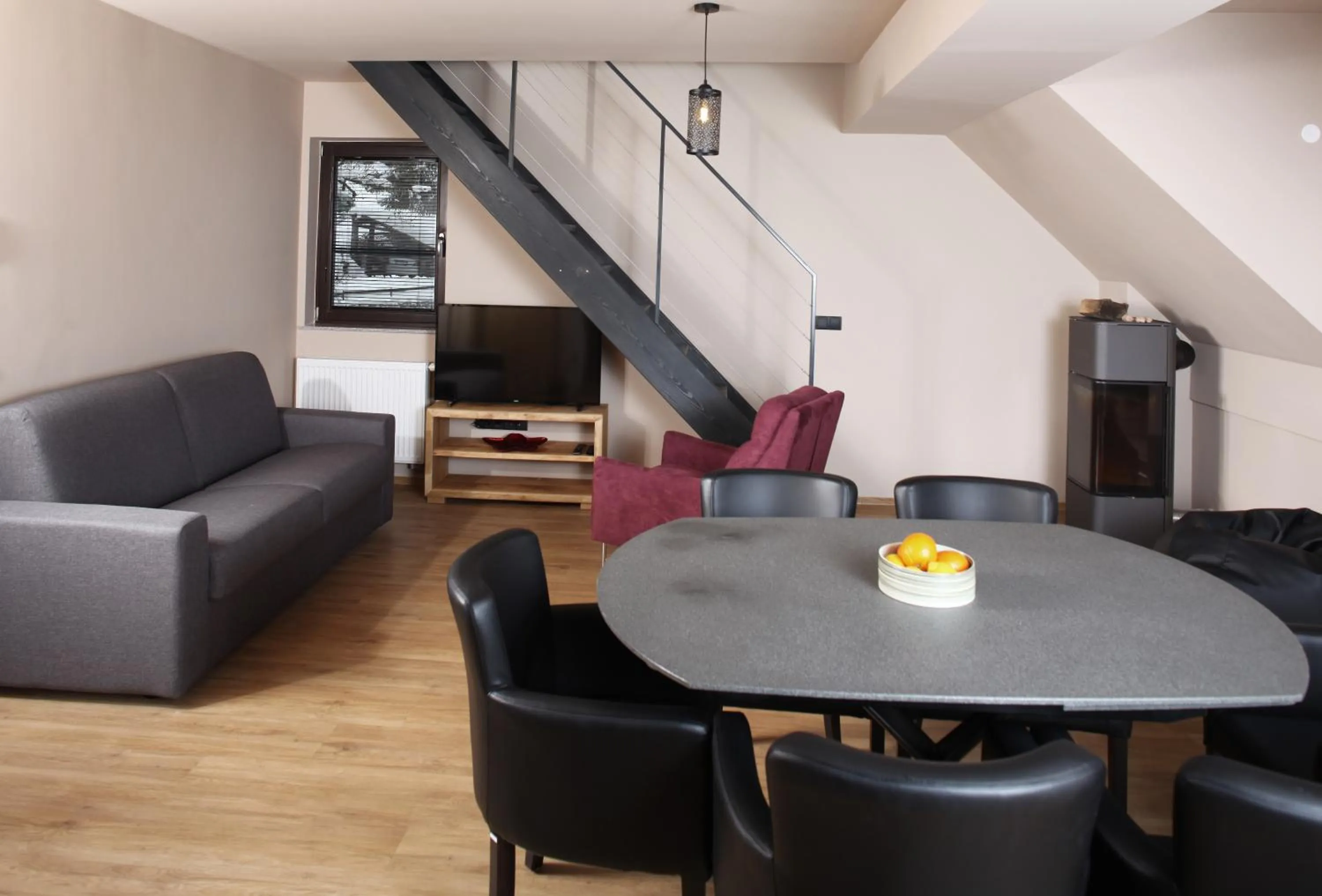 Living room in JASNA NATUR Resort by the lake