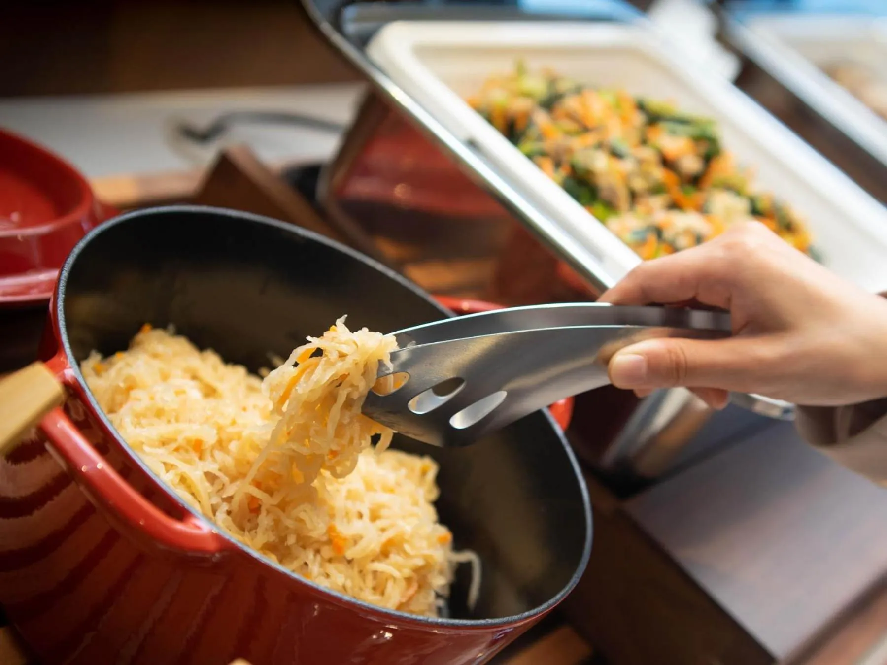 Buffet breakfast in Super Hotel Yamagata Sakurambo-Higashine Station Front