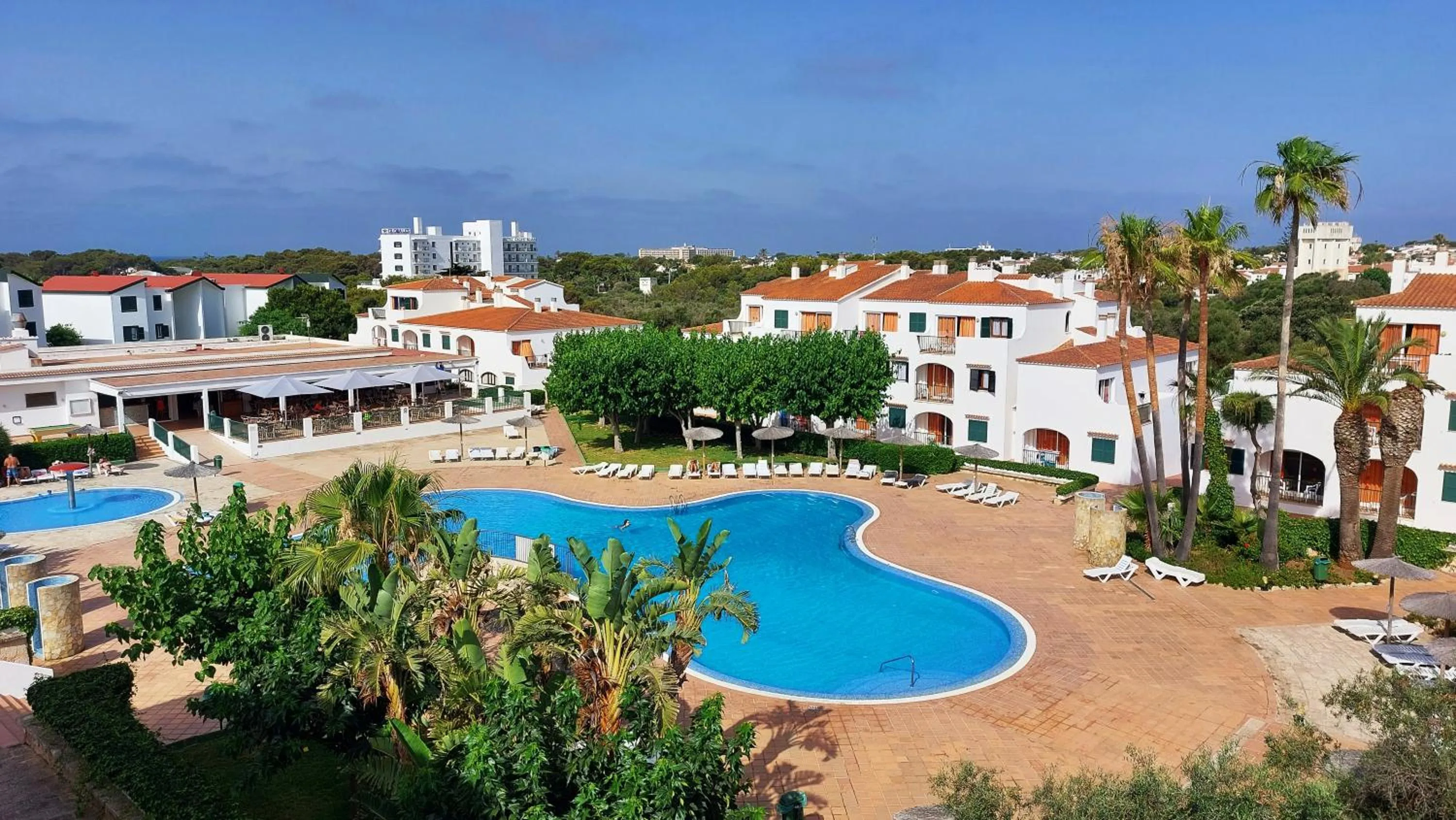 Pool view in Apartamentos Vista Blanes