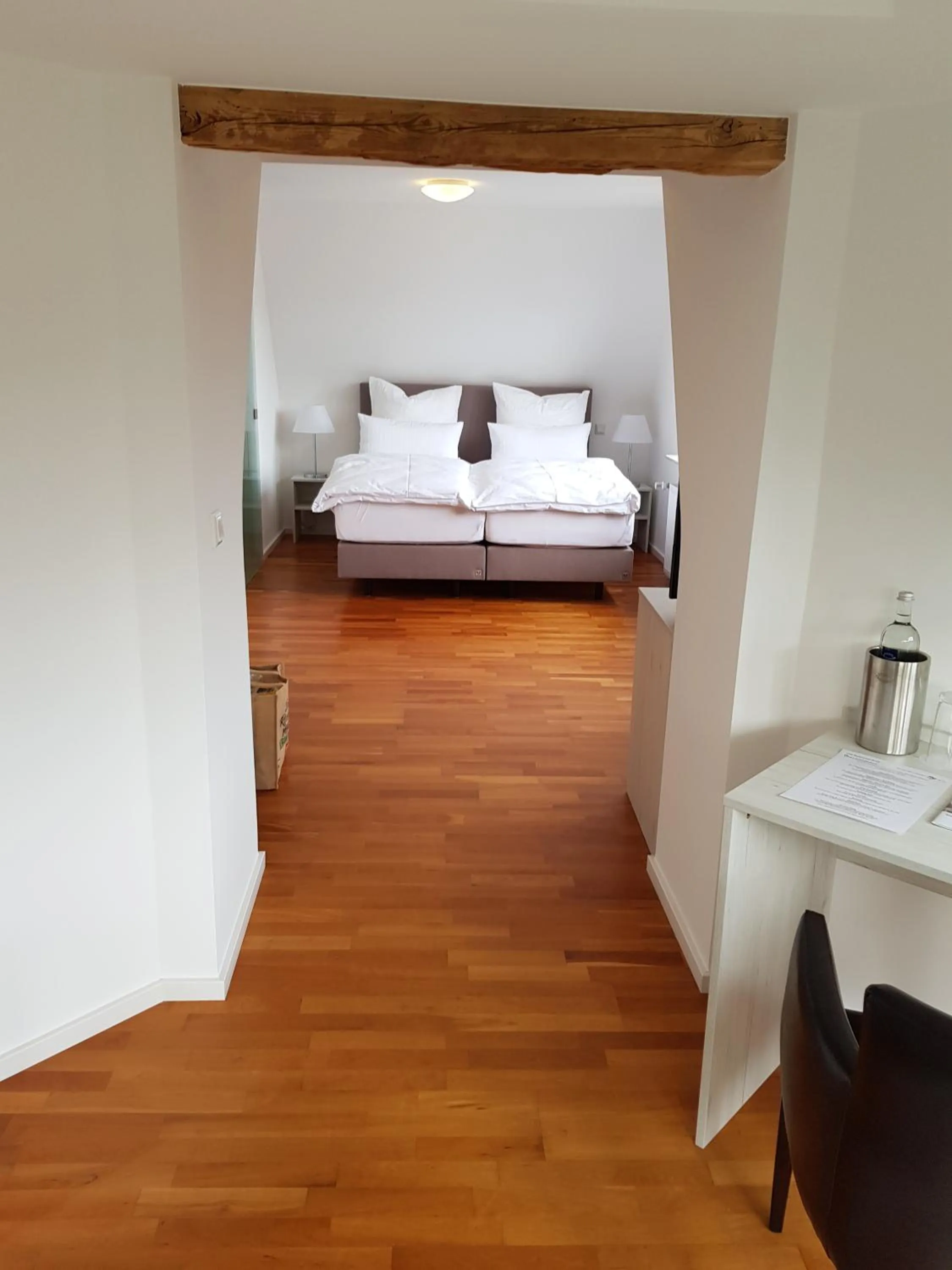 Photo of the whole room, Bed in Oberwaldhaus