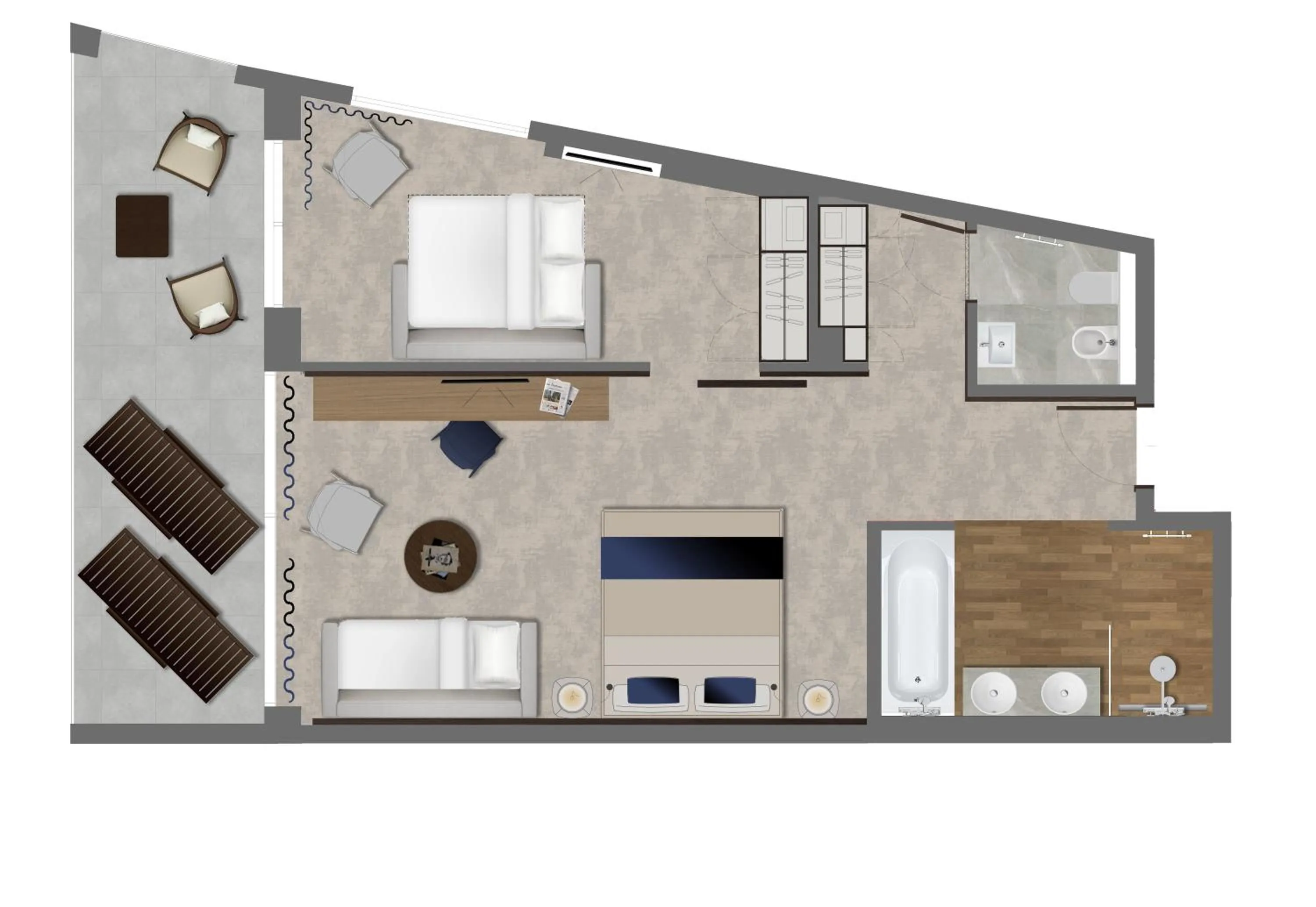 Photo of the whole room in Luxury Hotel Riva