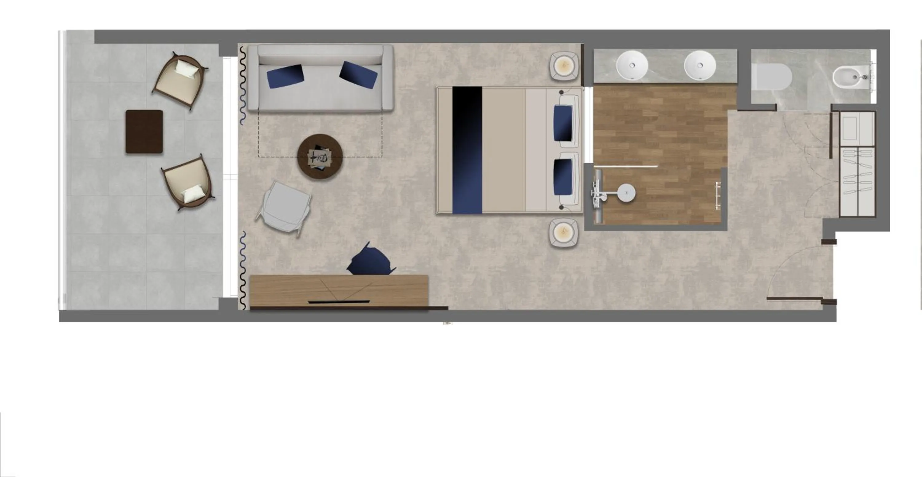 Photo of the whole room in Luxury Hotel Riva