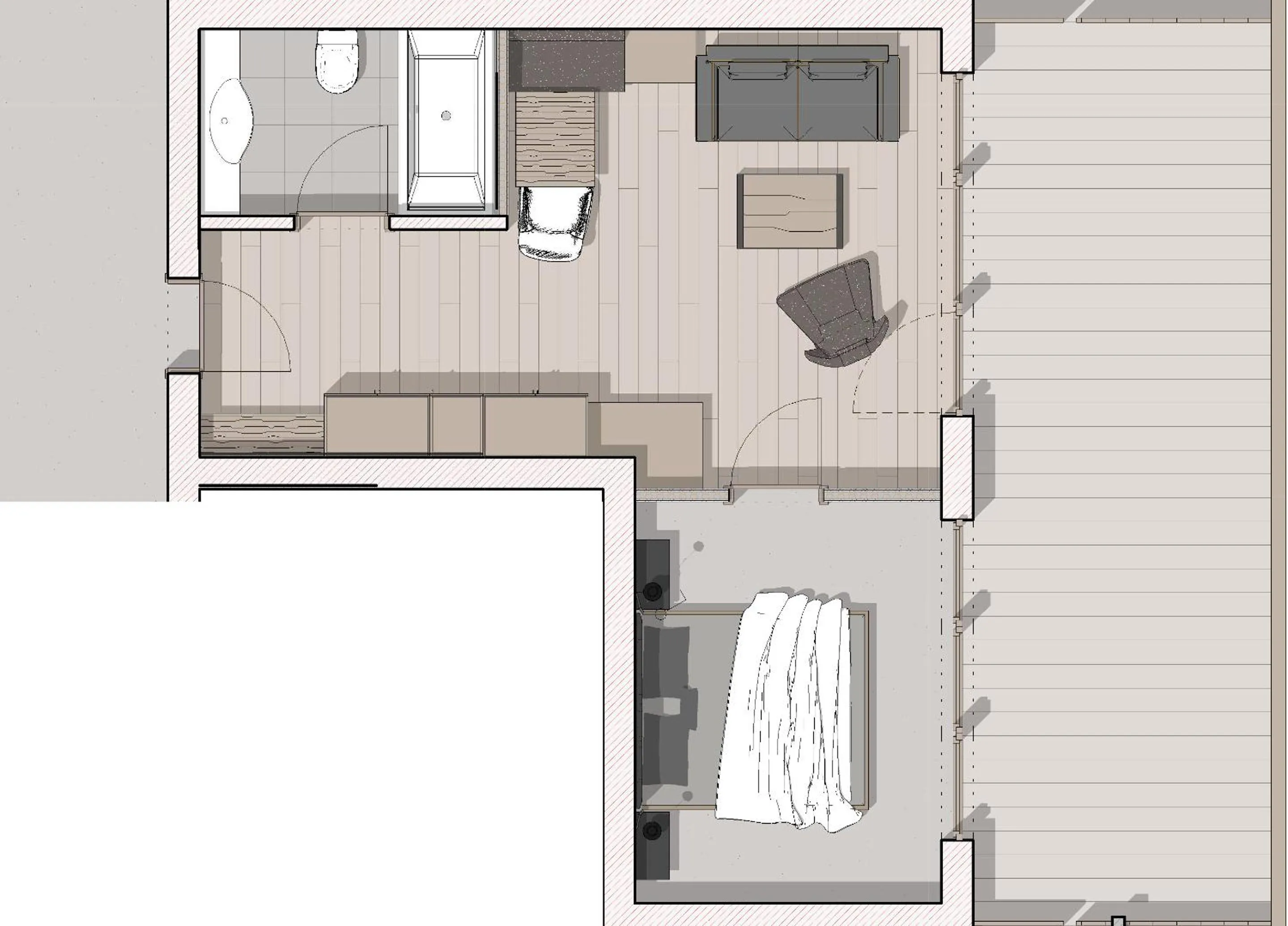 Floor plan, Bed in Ruhehotel & Naturresort Rehbach - Adults only
