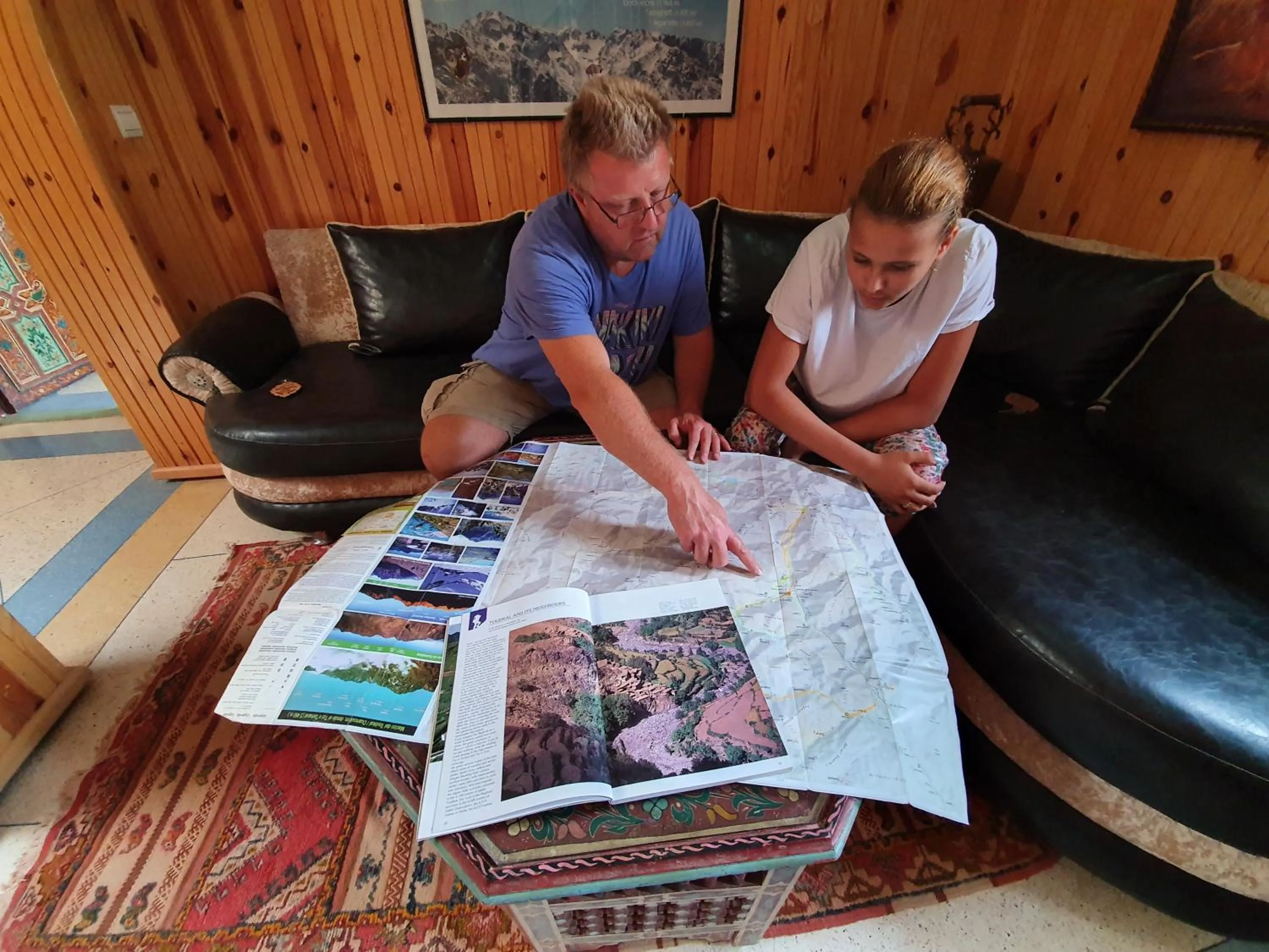 Living room in Dar Assarou - Toubkal National Park Lodge