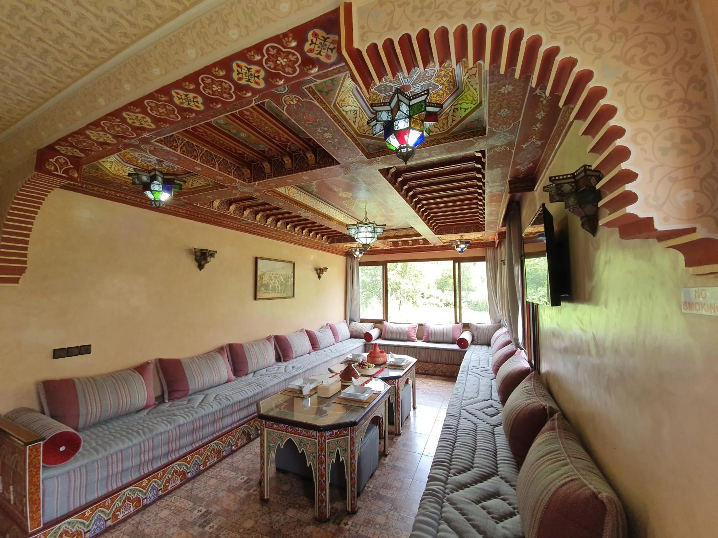 Seating area in Dar Assarou - Toubkal National Park Lodge