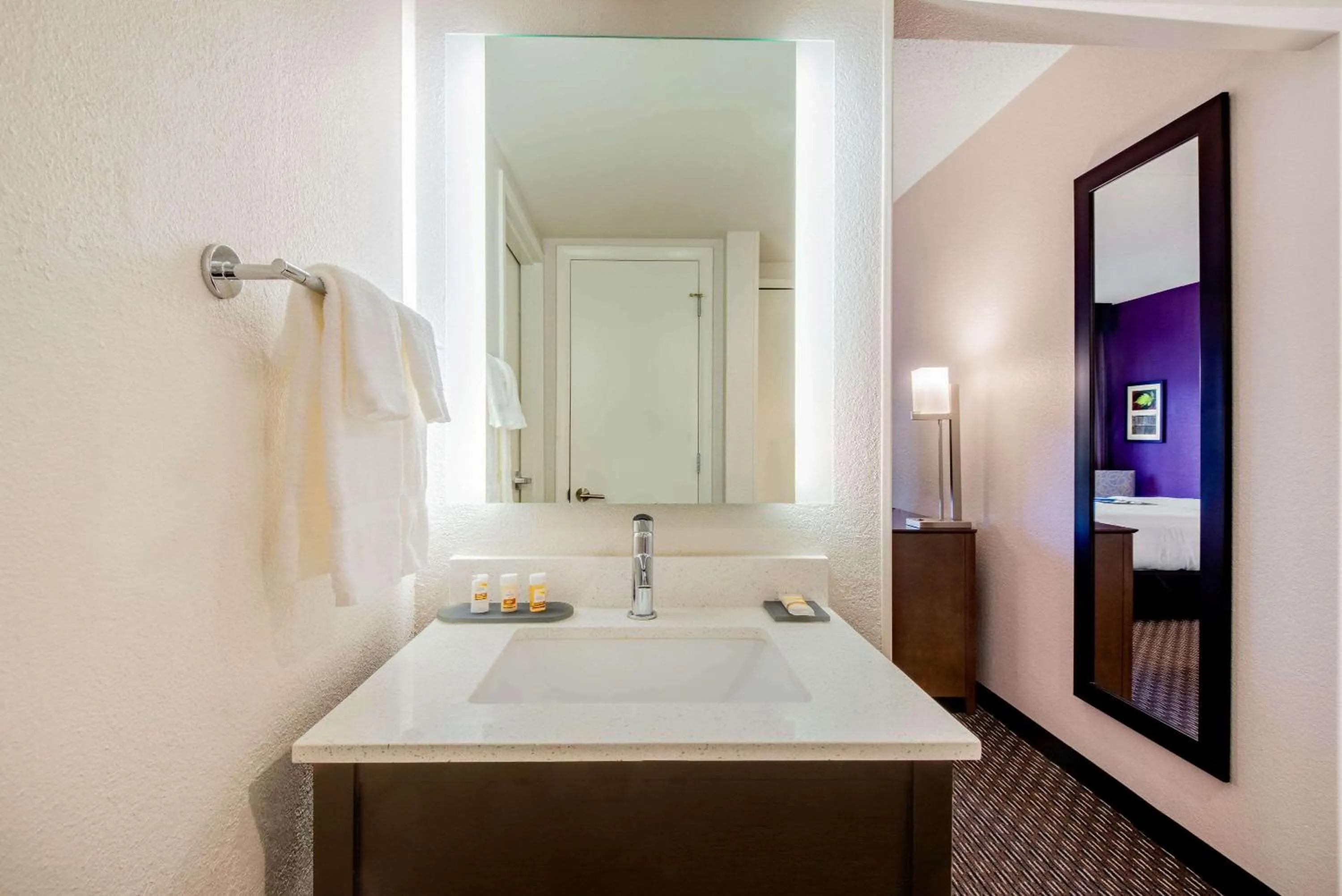 Bathroom, Bed in La Quinta by Wyndham Baltimore BWI Airport