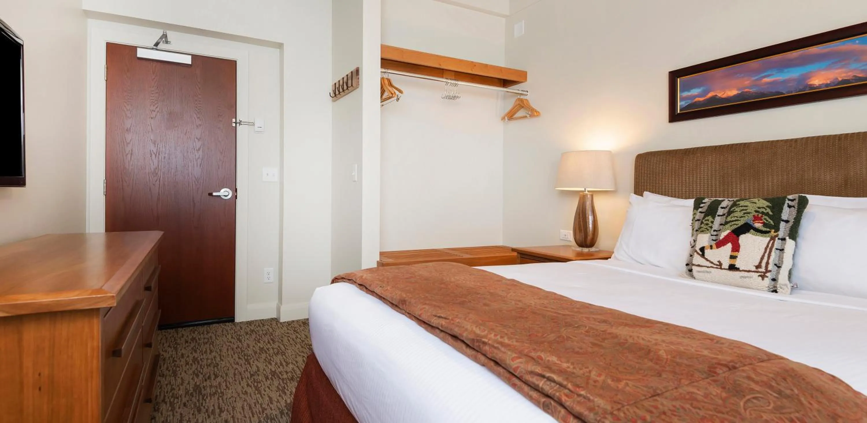 Bed in Alta's Rustler Lodge