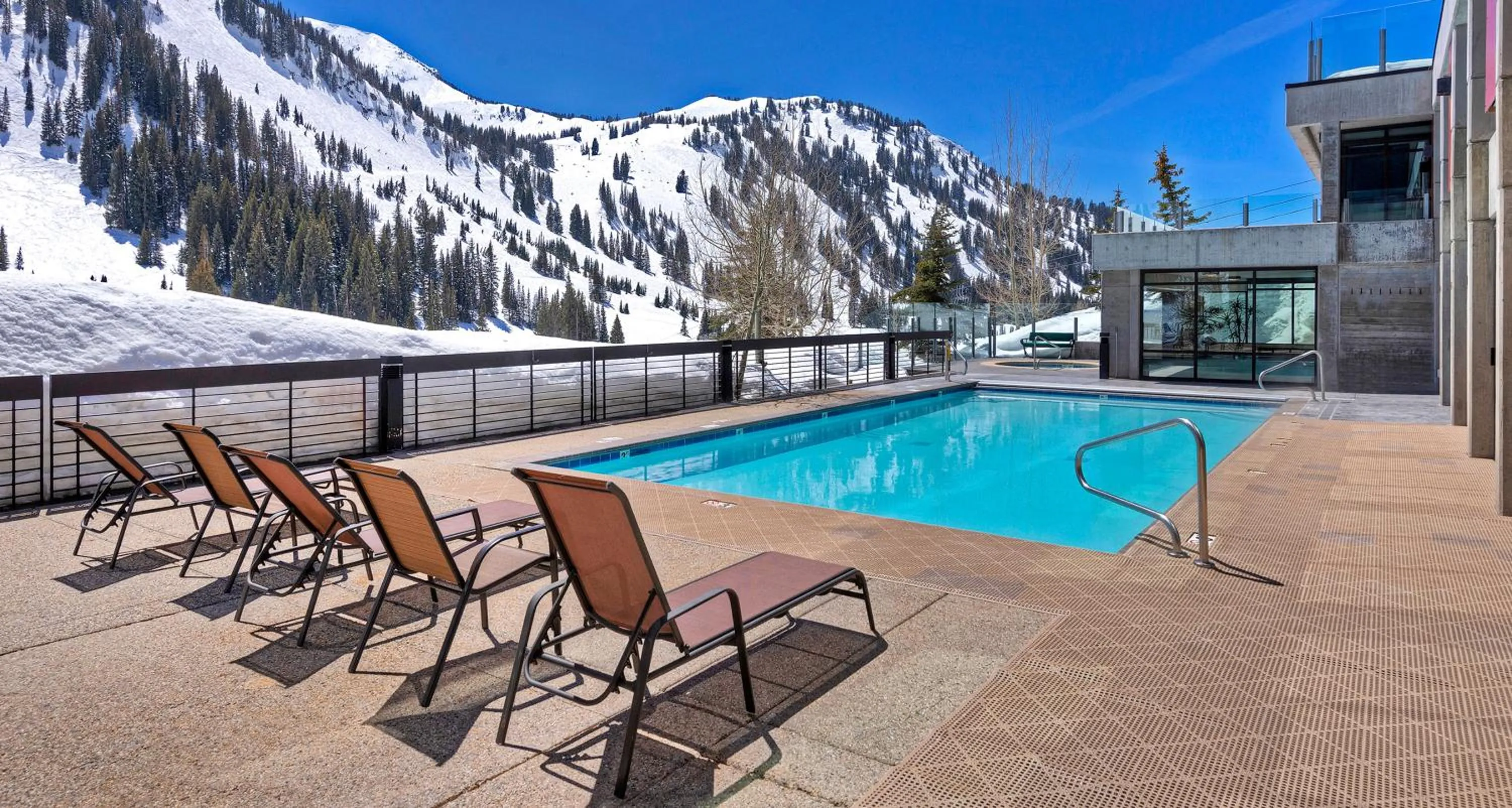 Swimming pool in Alta's Rustler Lodge