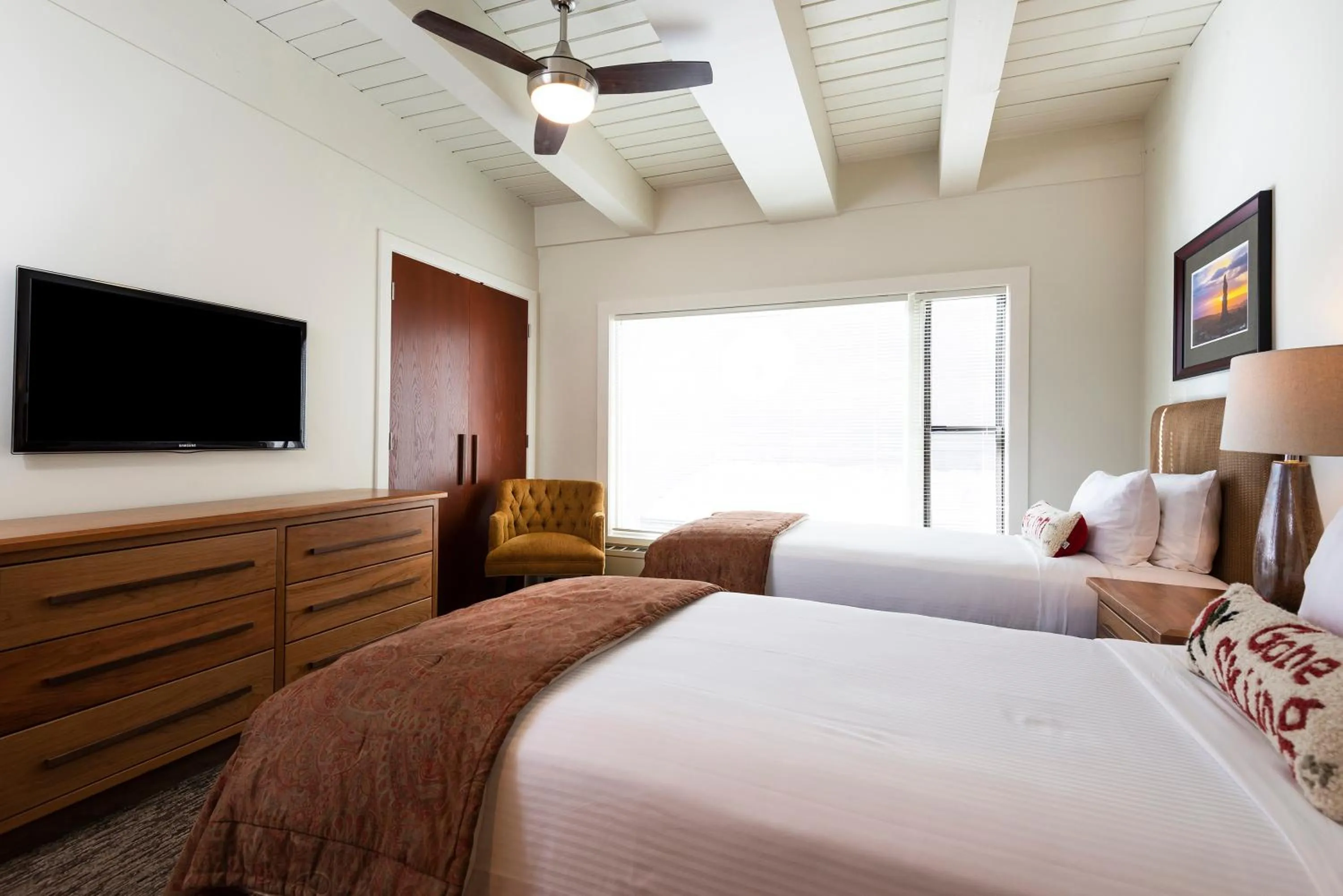 Bed in Alta's Rustler Lodge