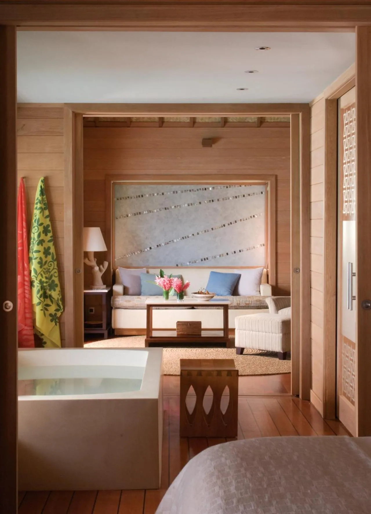 Bathroom, Bed in Four Seasons Resort Bora Bora