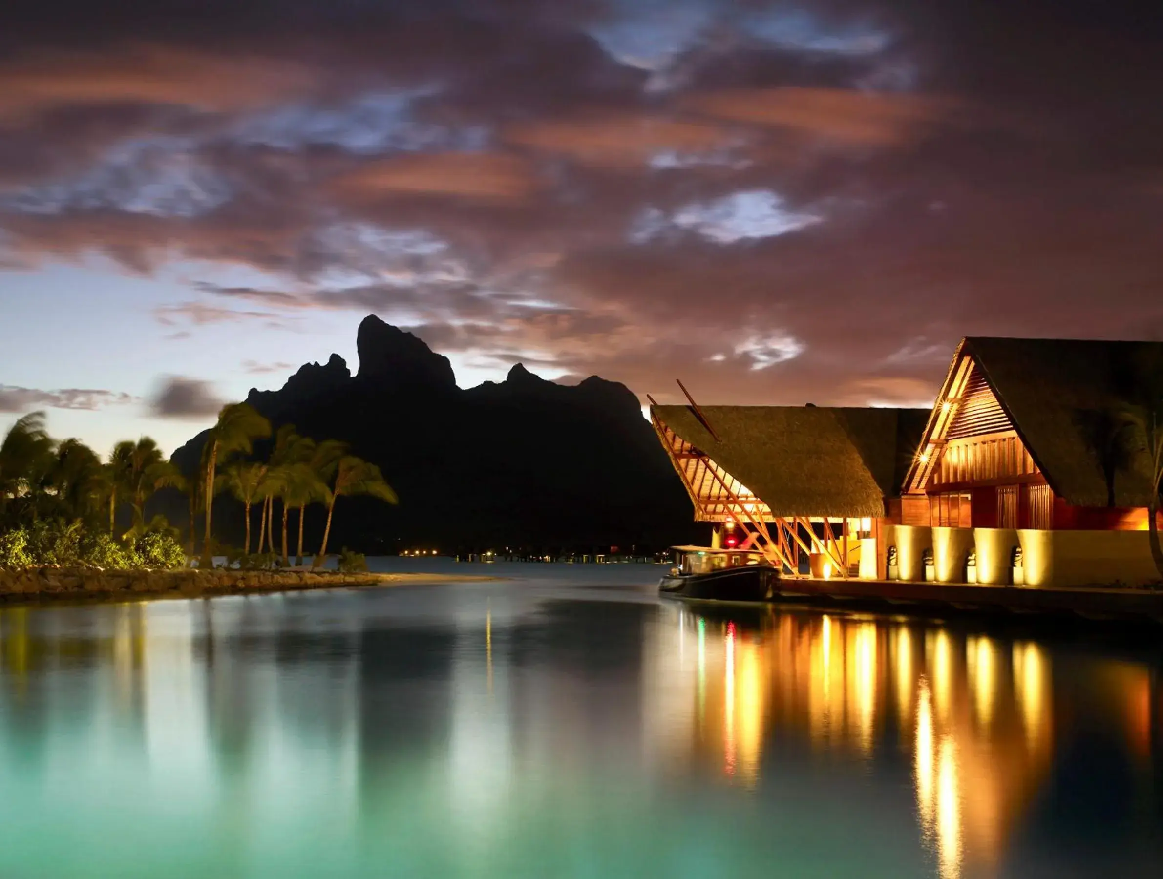 Facade/entrance in Four Seasons Resort Bora Bora Facade/entrance in Four Seasons Resort Bora Bora
