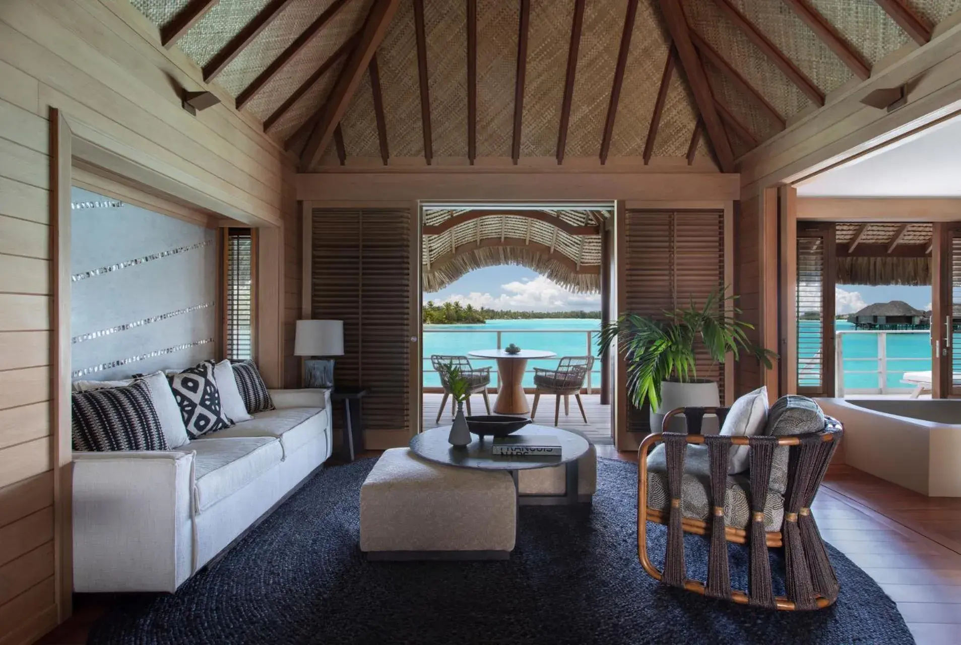 Living room in Four Seasons Resort Bora Bora Living room in Four Seasons Resort Bora Bora