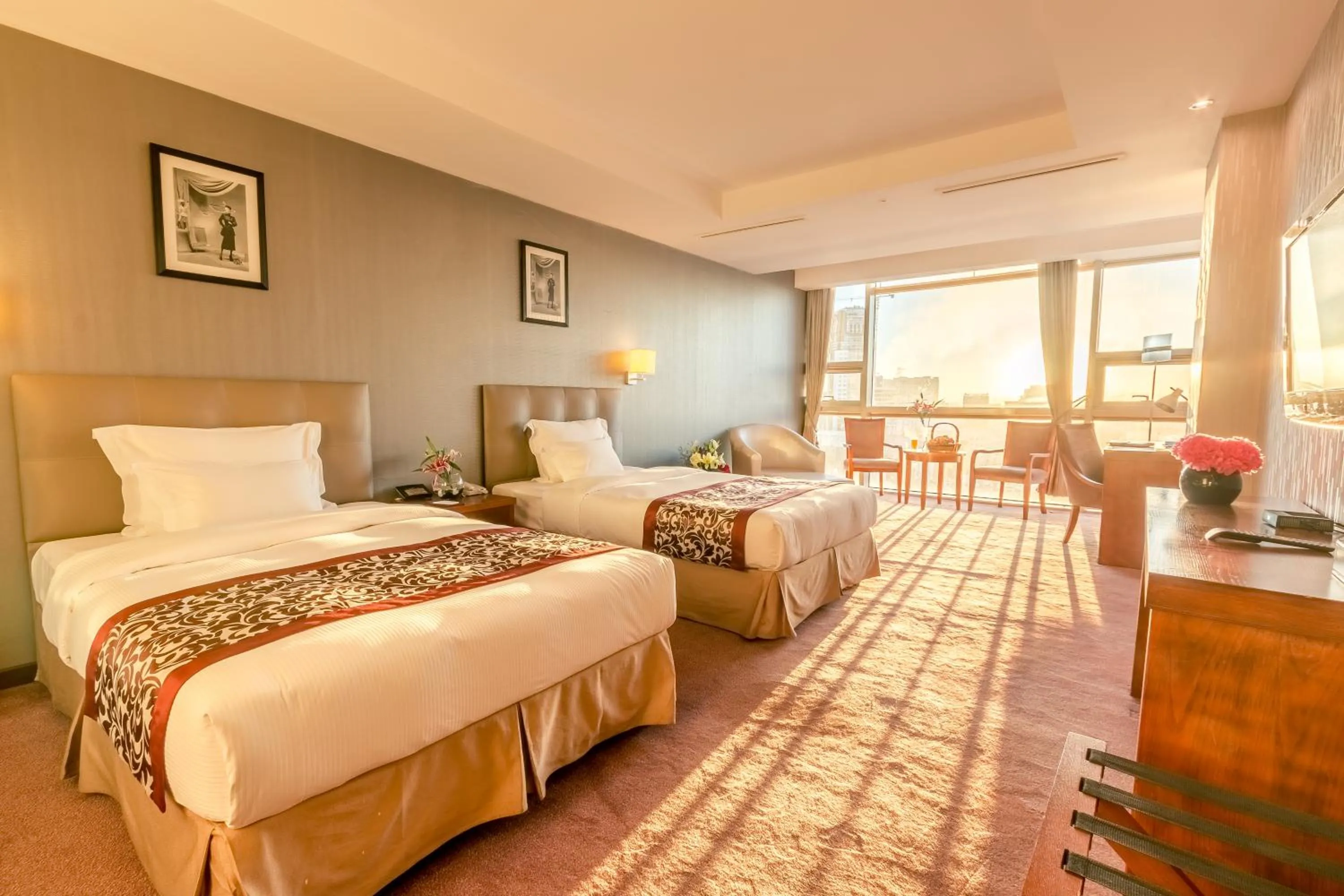 Bed in The Blue Sky Hotel and Tower