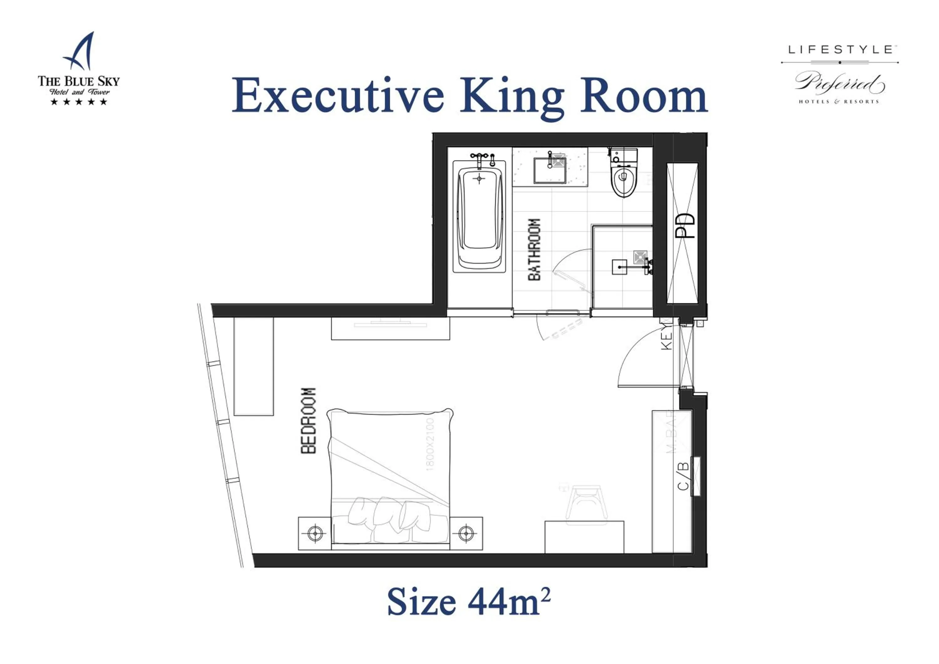 Floor plan in The Blue Sky Hotel and Tower