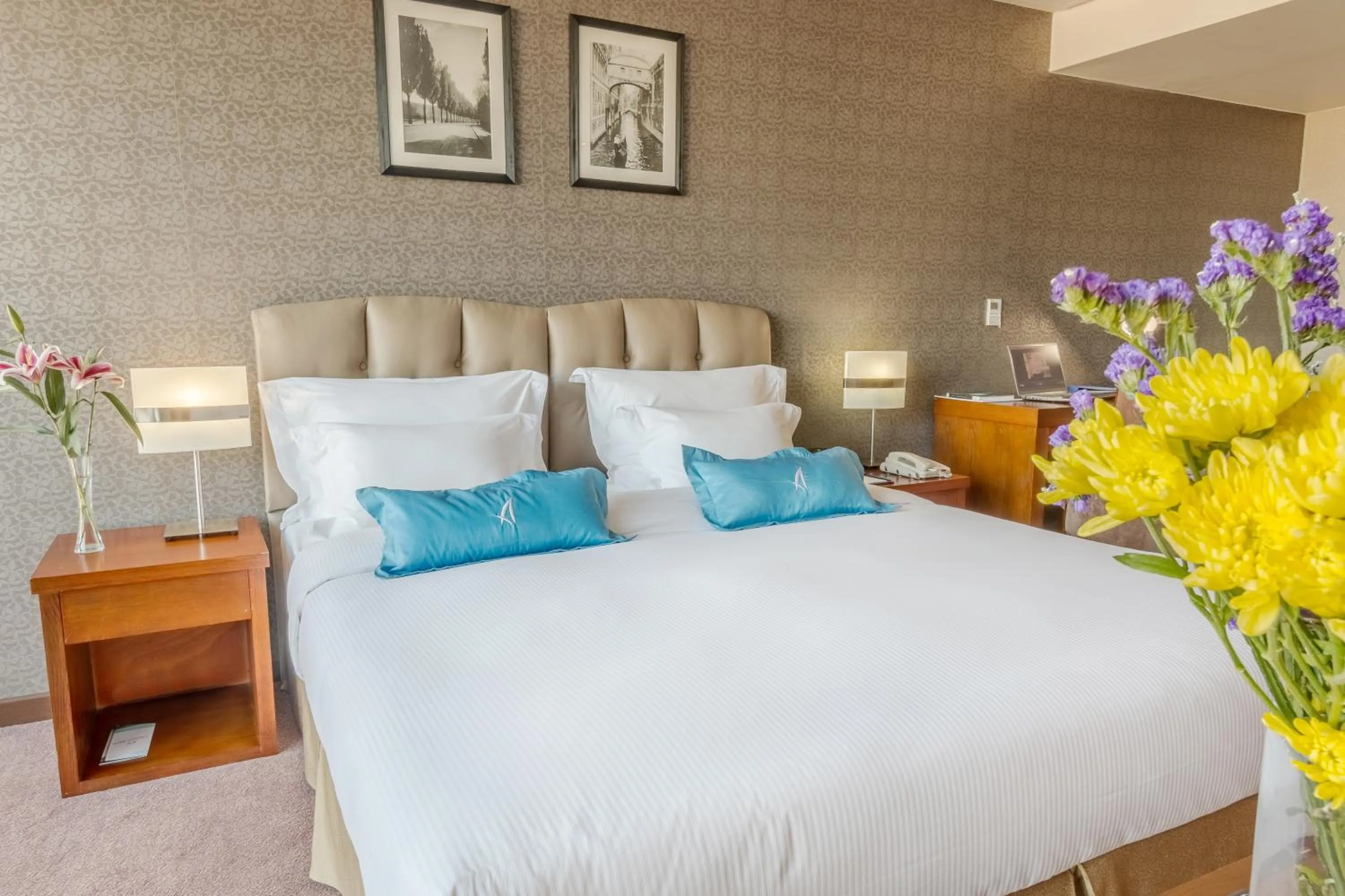 Bed in The Blue Sky Hotel and Tower