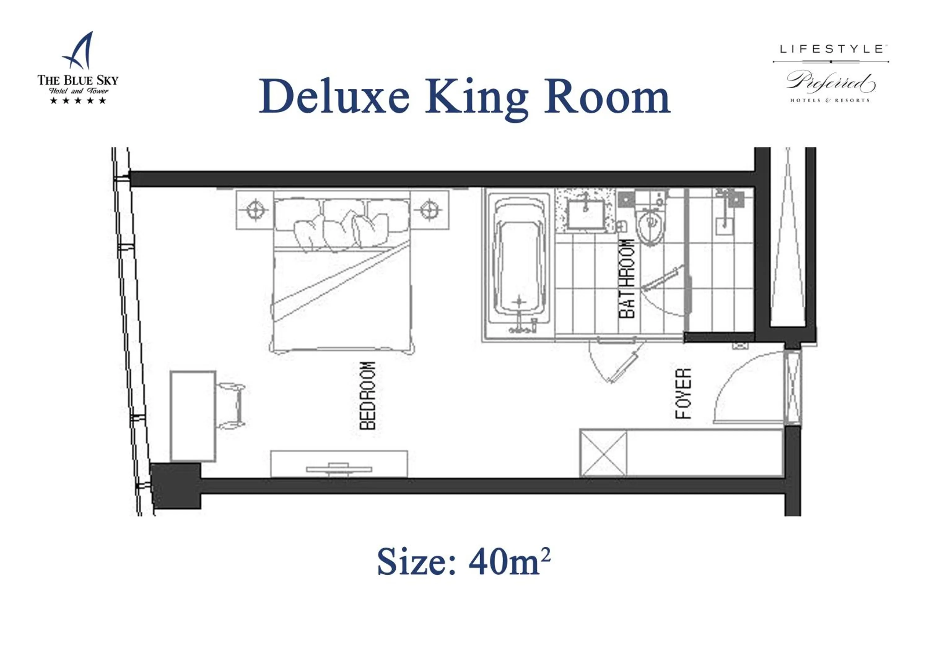 Floor plan in The Blue Sky Hotel and Tower