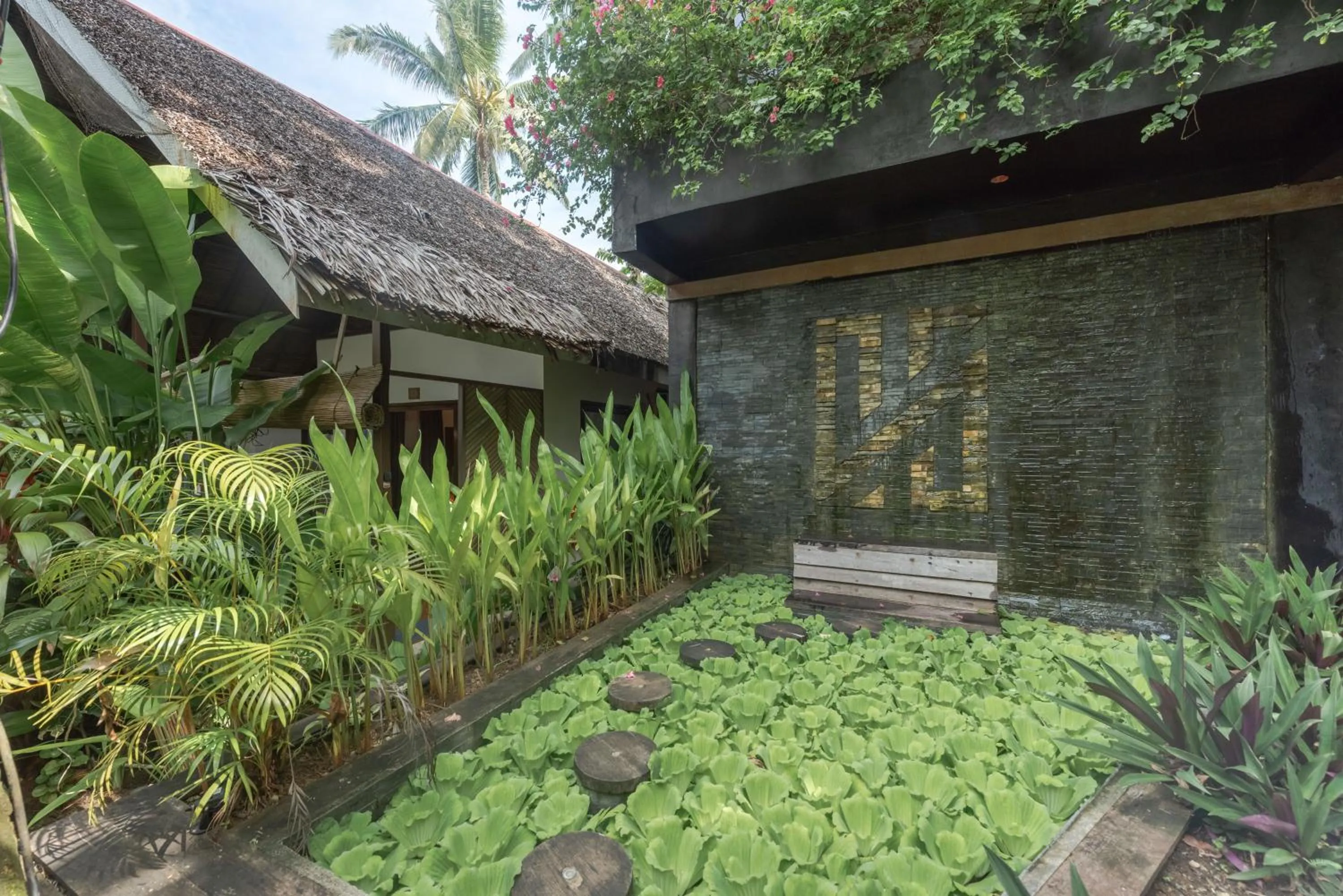 Garden view in The Hillside Resort Siargao