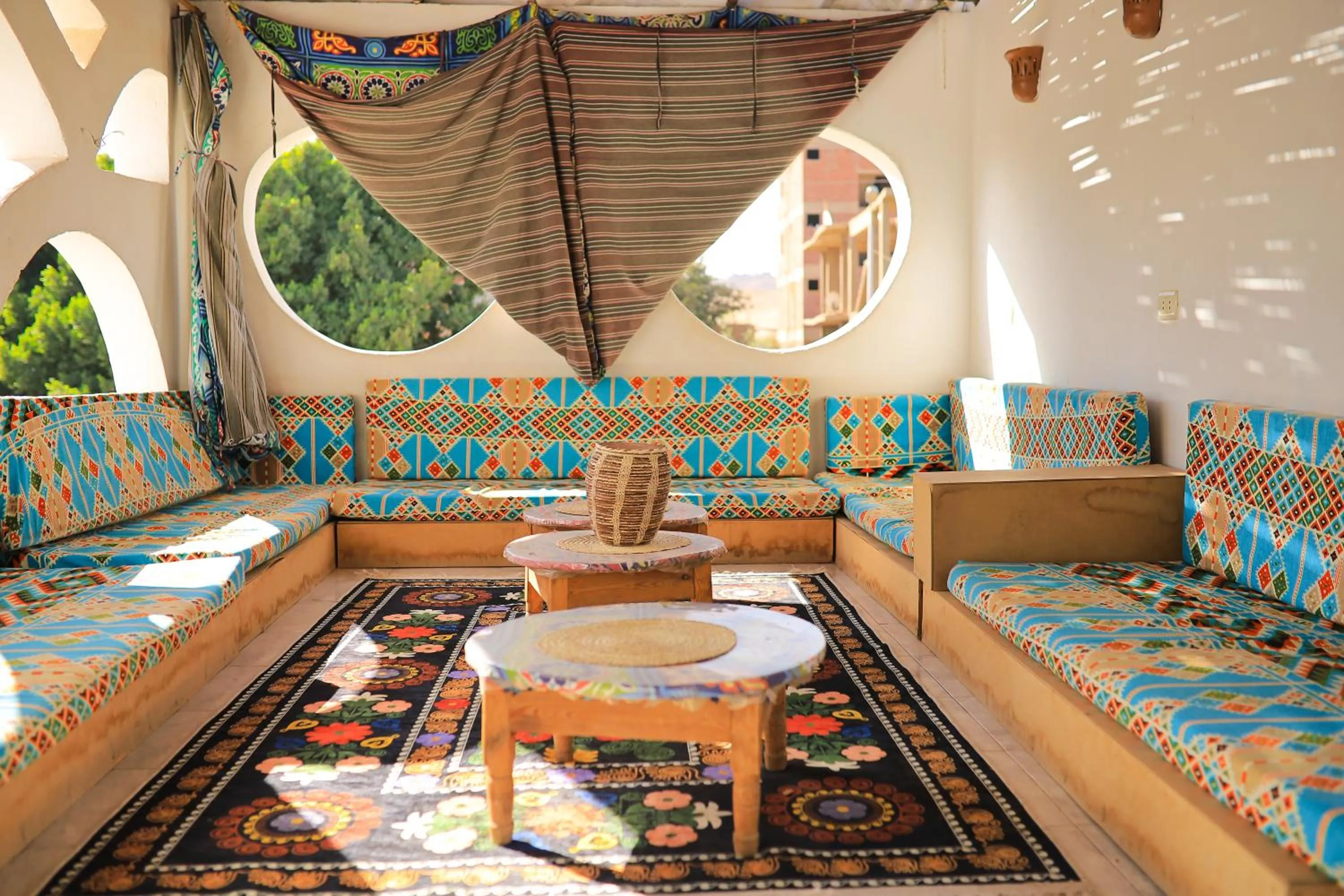 Seating area in Nubian Holiday House Aswan