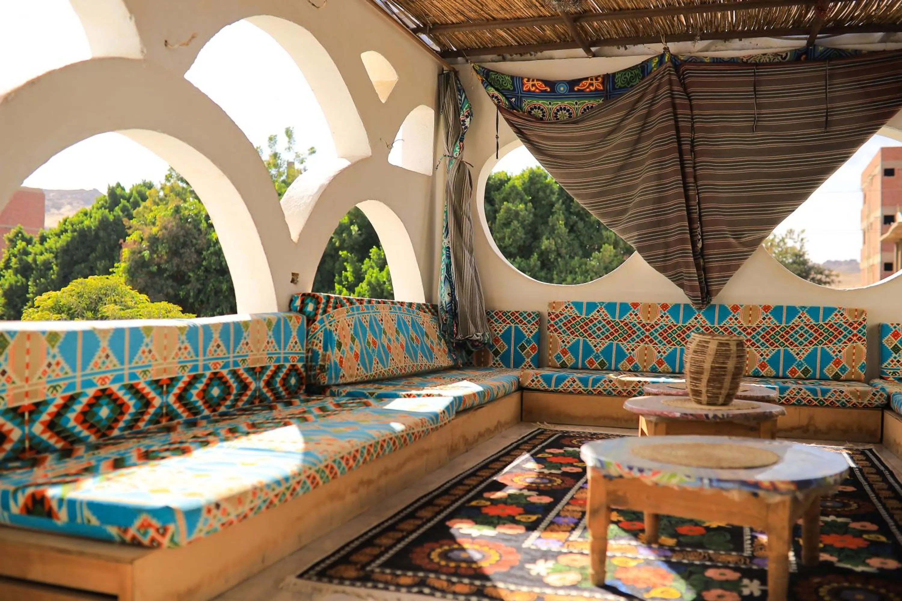 Seating area in Nubian Holiday House Aswan
