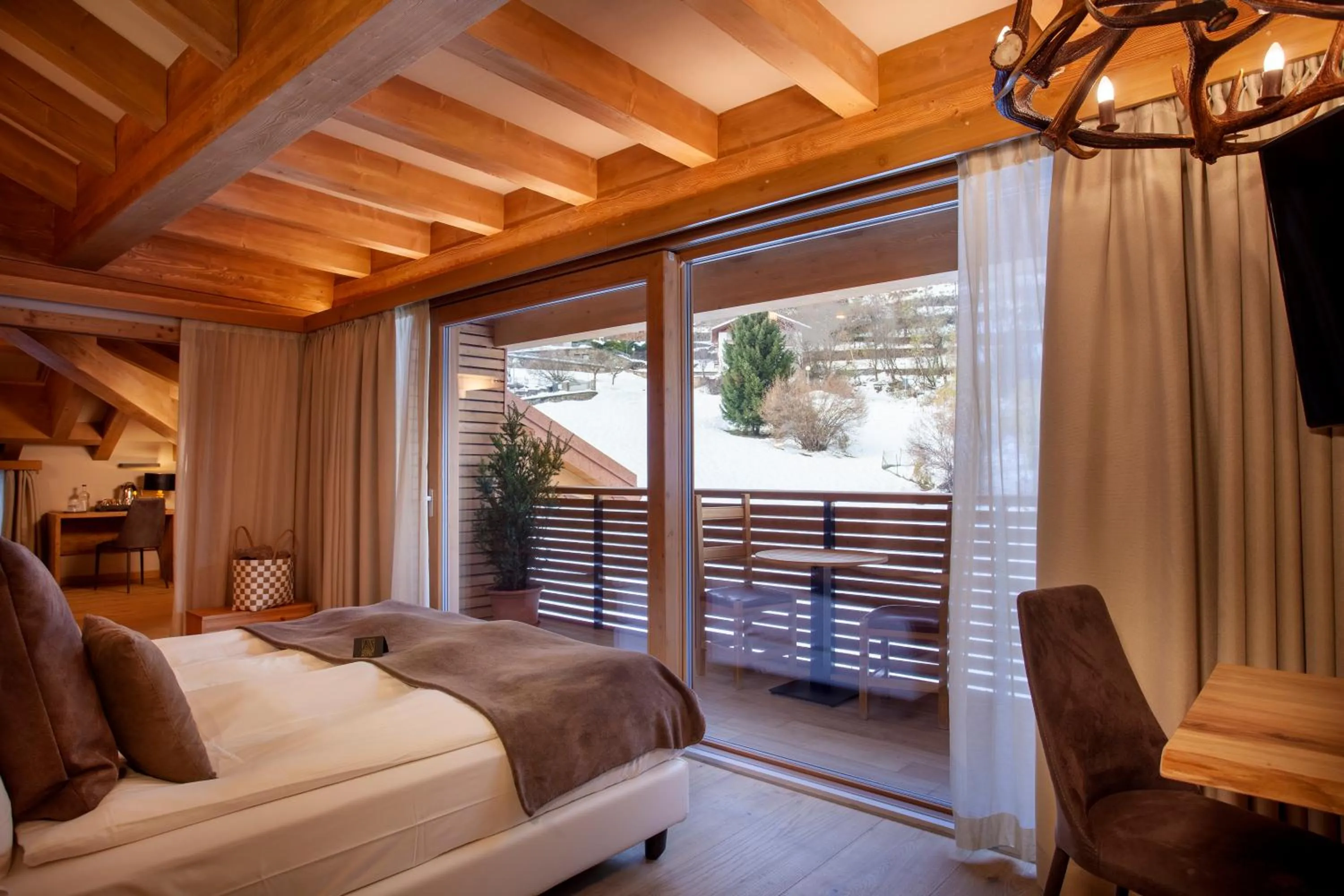 Bedroom, Bed in Boutique Hotel e Chalets Salvadori